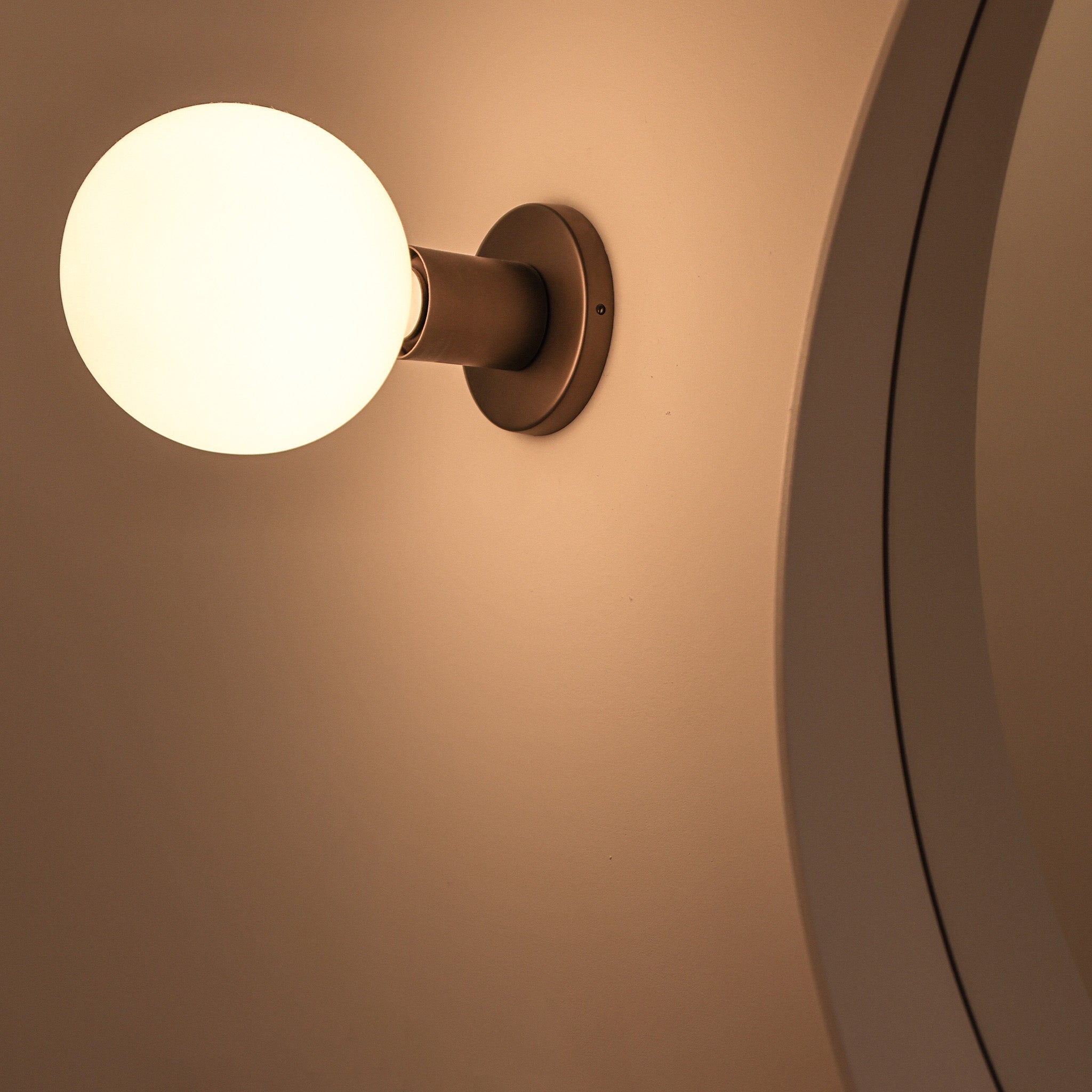 Lochan Wall Light in Brass + Sphere III