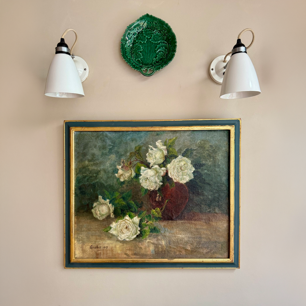 White Roses Oil Painting