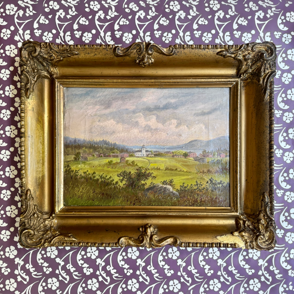 Landscape With Church Oil Painting