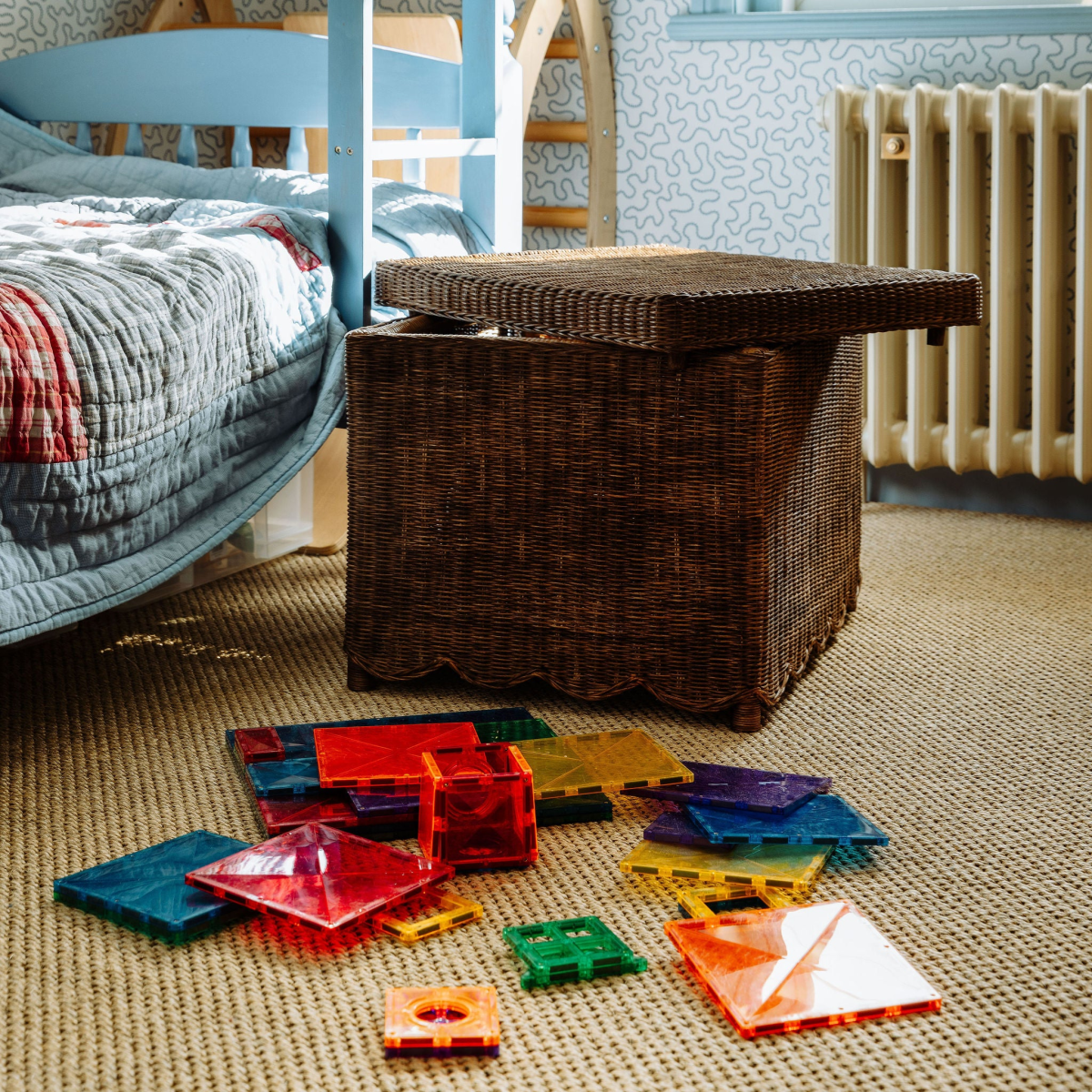 Nina Rattan Scalloped Ottoman