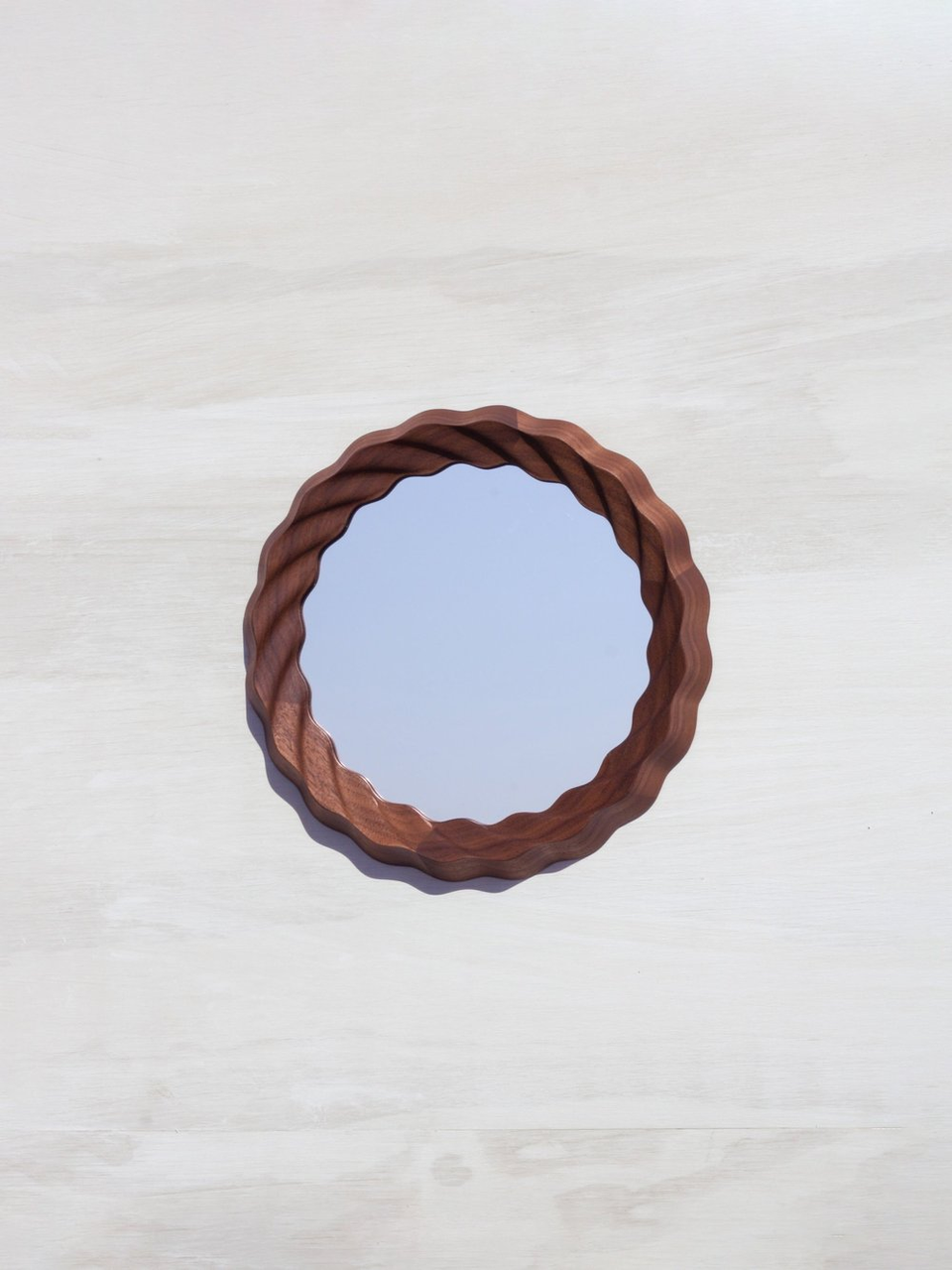 Kruller Porthole Mirror - Walnut