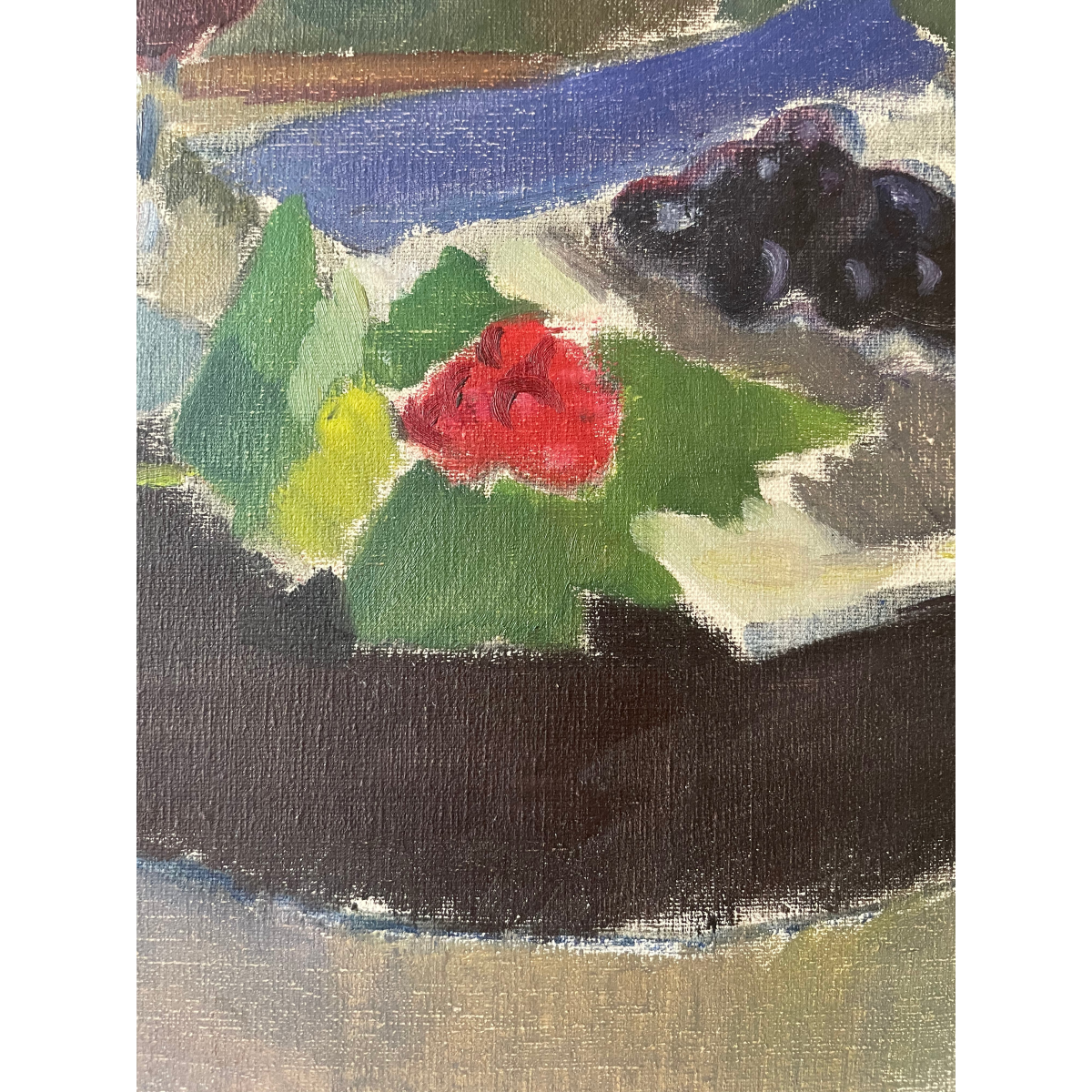 Still Life with Wine and Rose Oil Painting