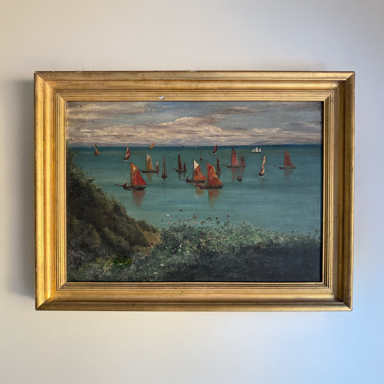Sailboats Oil Painting