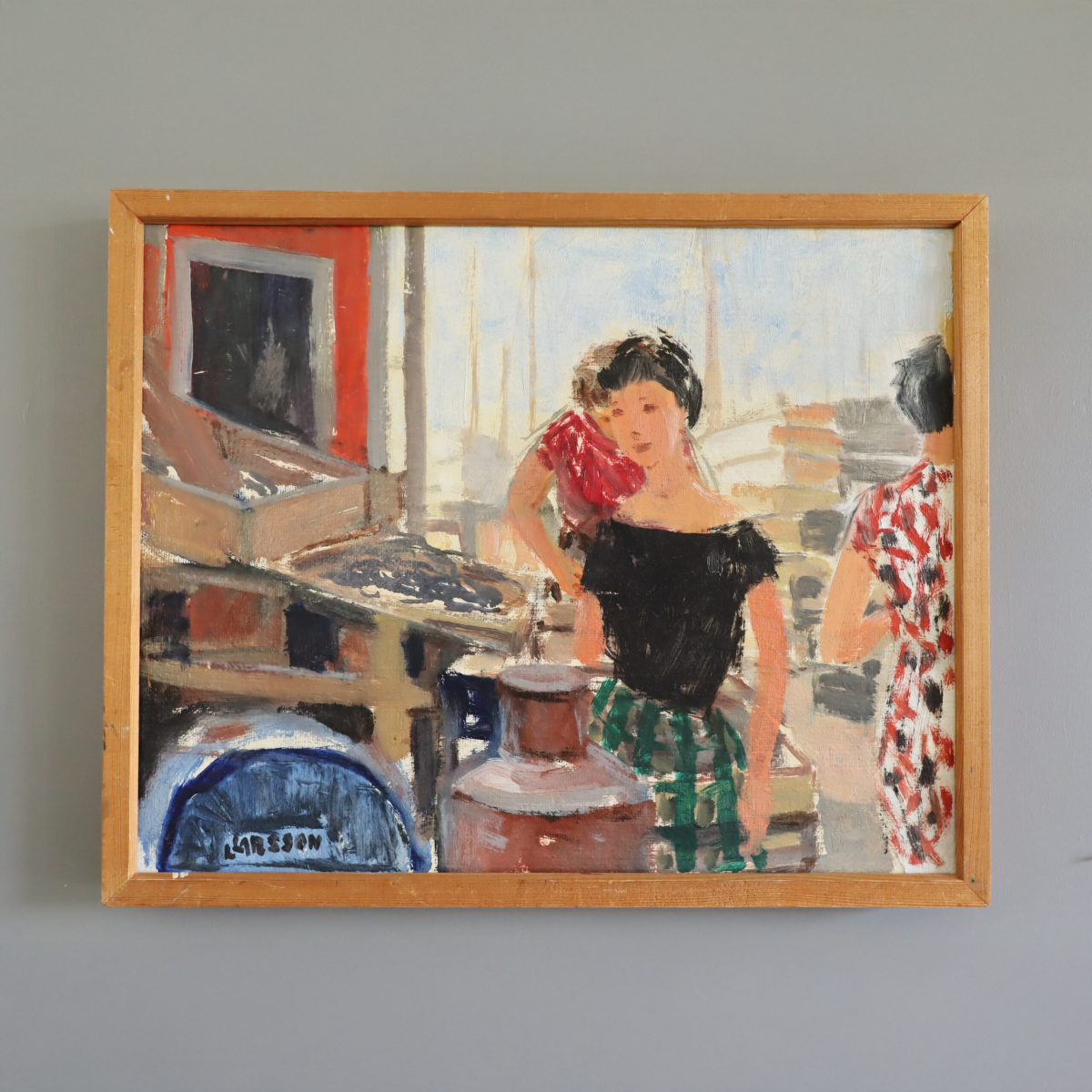 At the Market Oil Painting