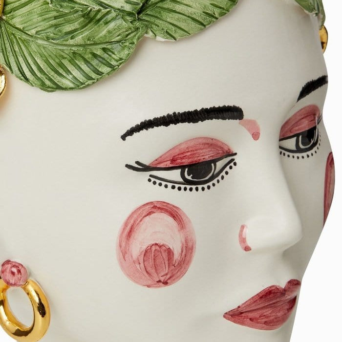 Moro Head Vase | White