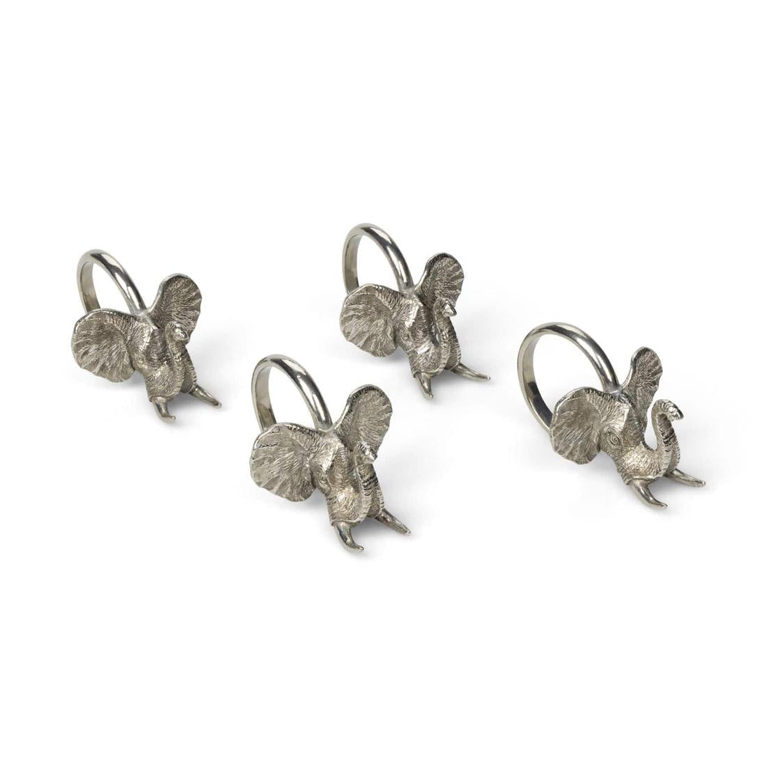 Elephant Safari Pewter Napkin Ring | Set of 4