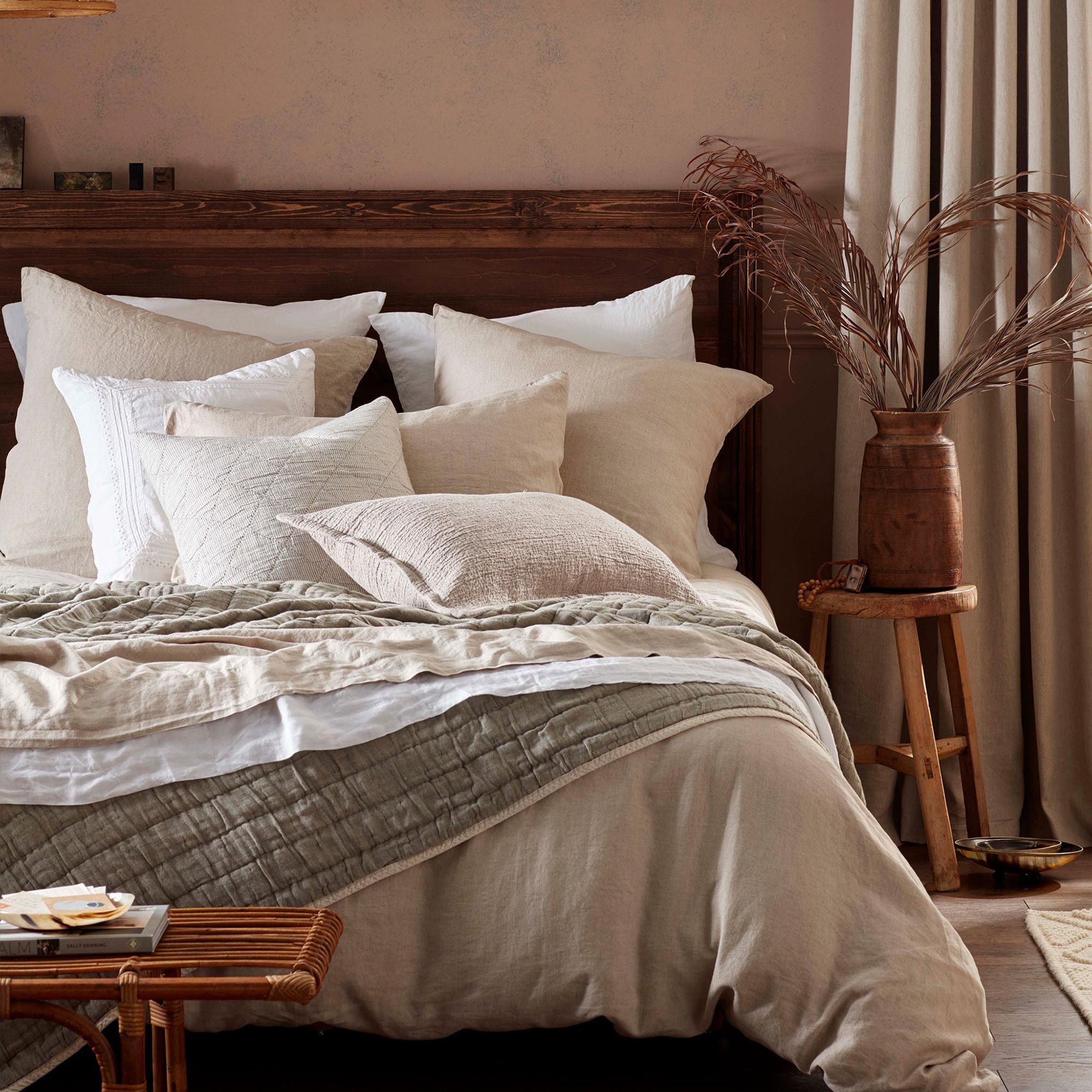 100% Linen Fitted Sheet | Natural