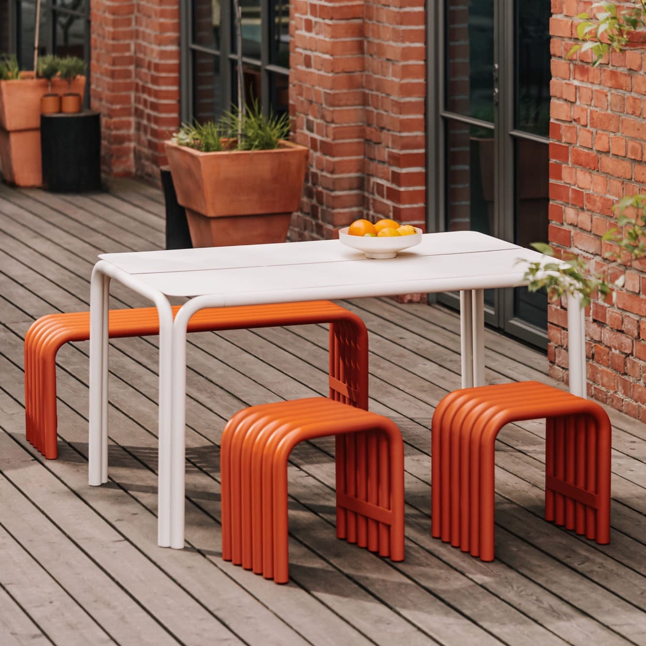 Nokk Steel Bench | Orange