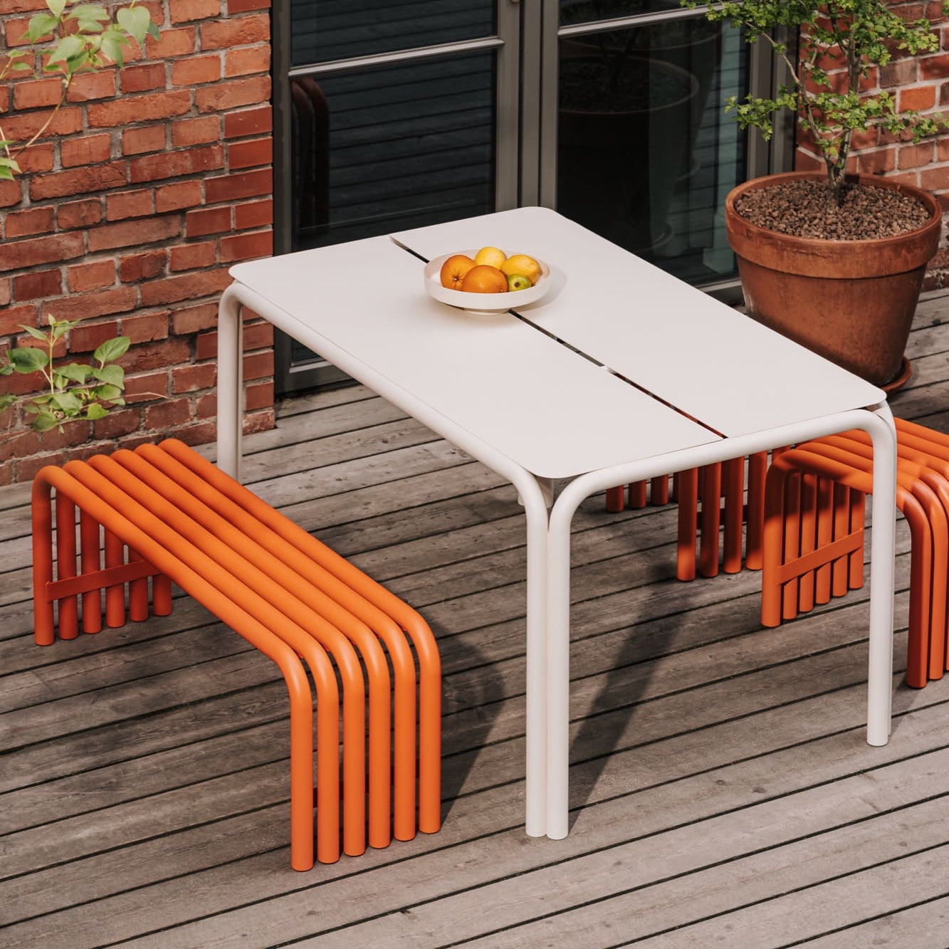 Nokk Steel Bench | Orange