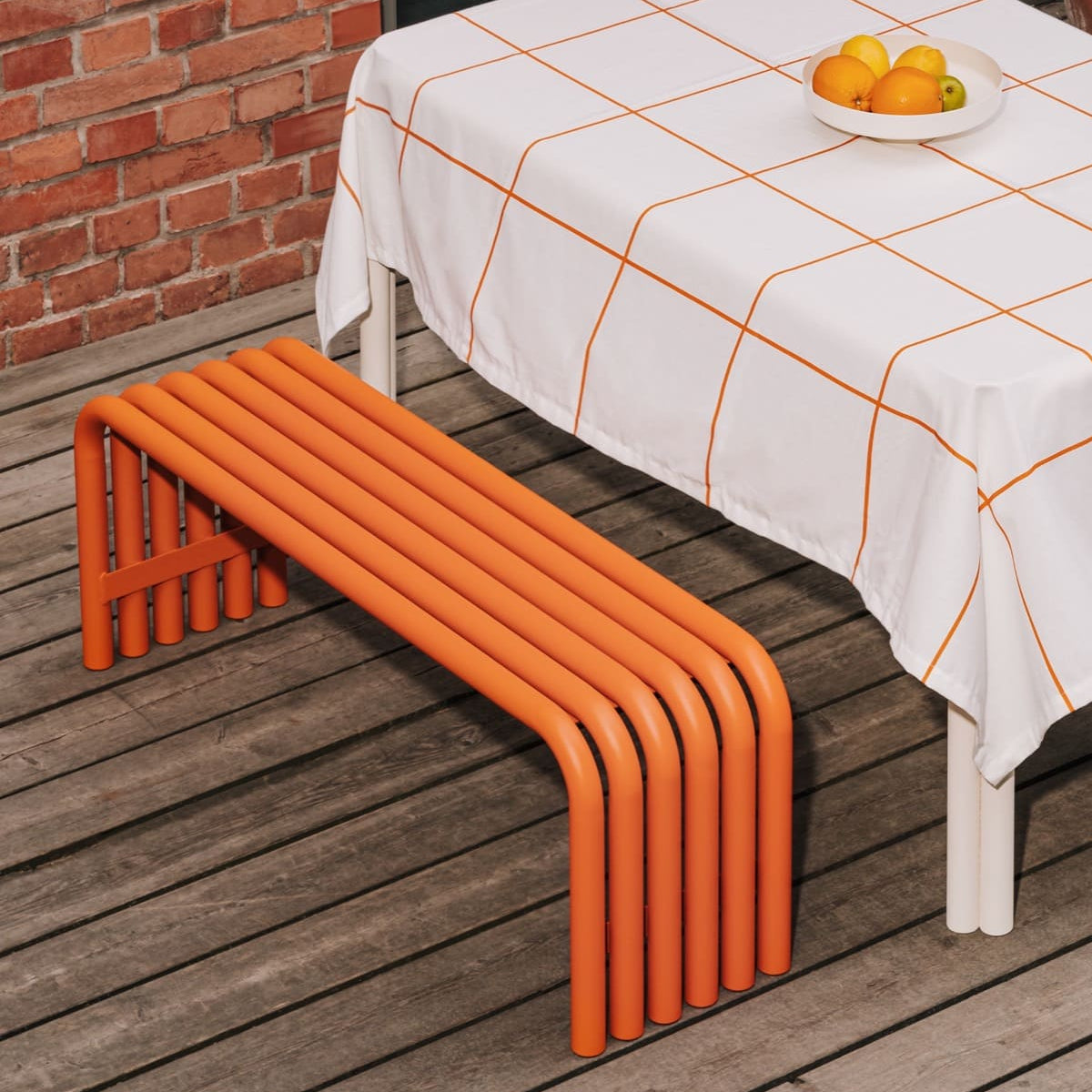 Nokk Steel Bench | Orange