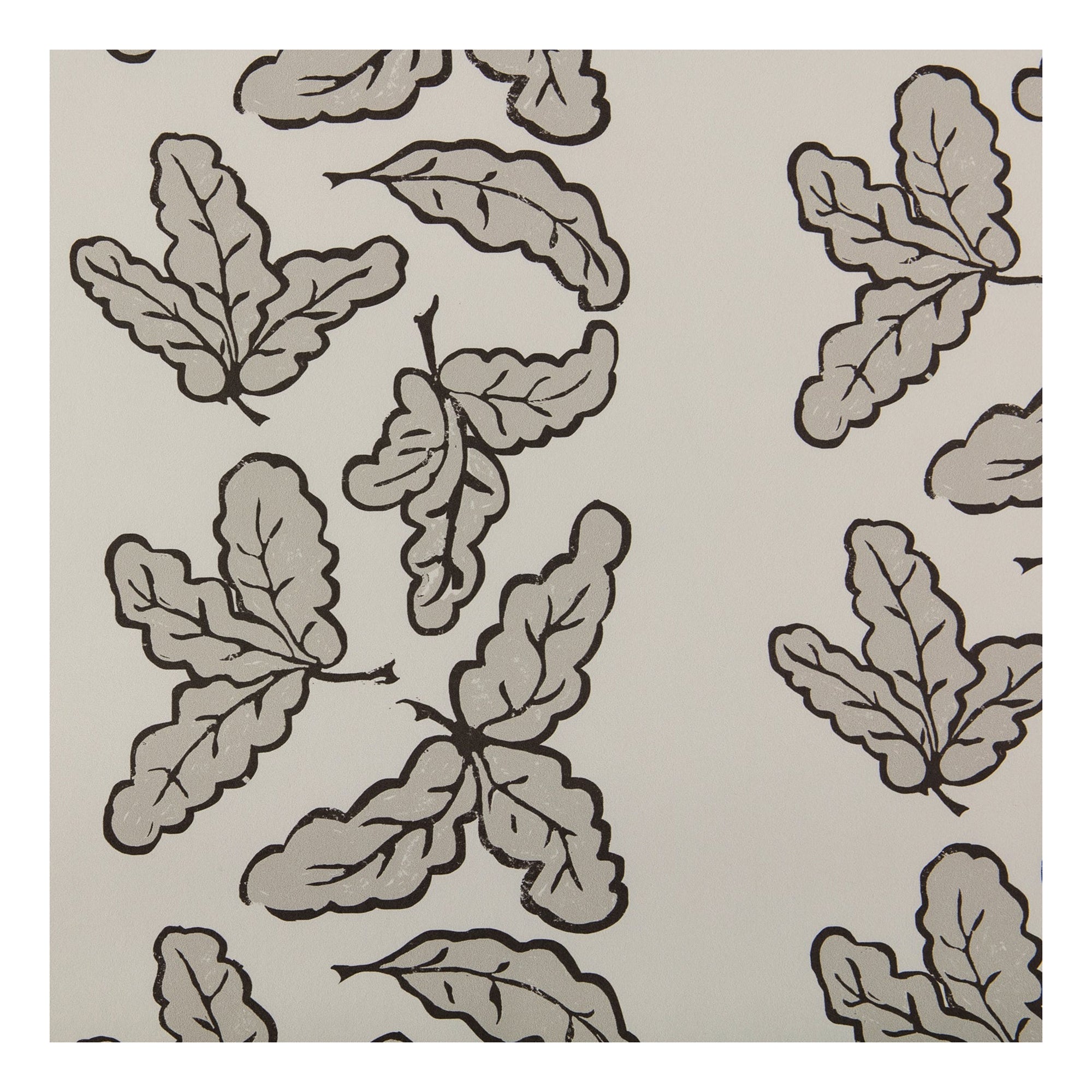 Oak leaf Wallpaper in Putty