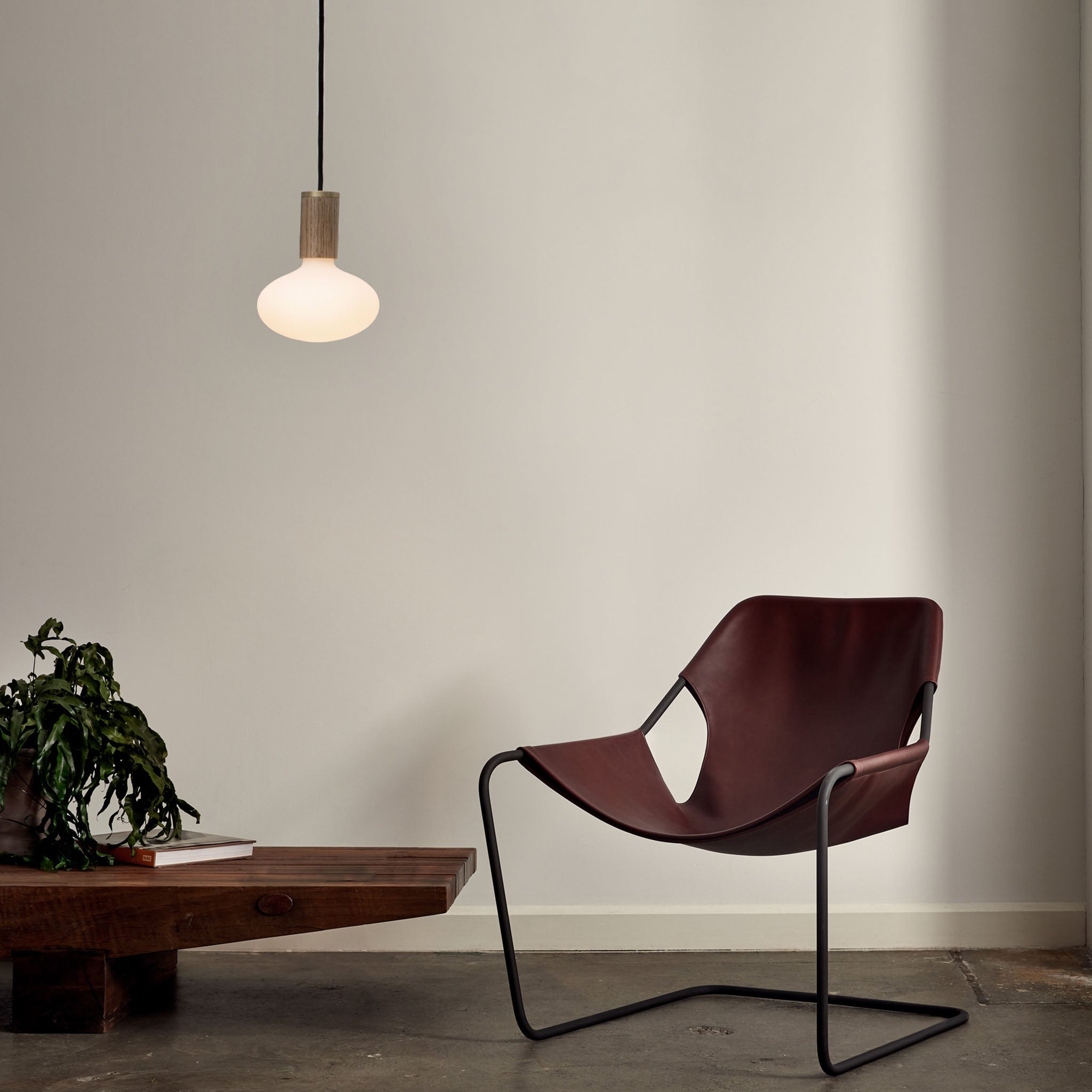 Oval Dim-to-Warm Pendant Light in Brass