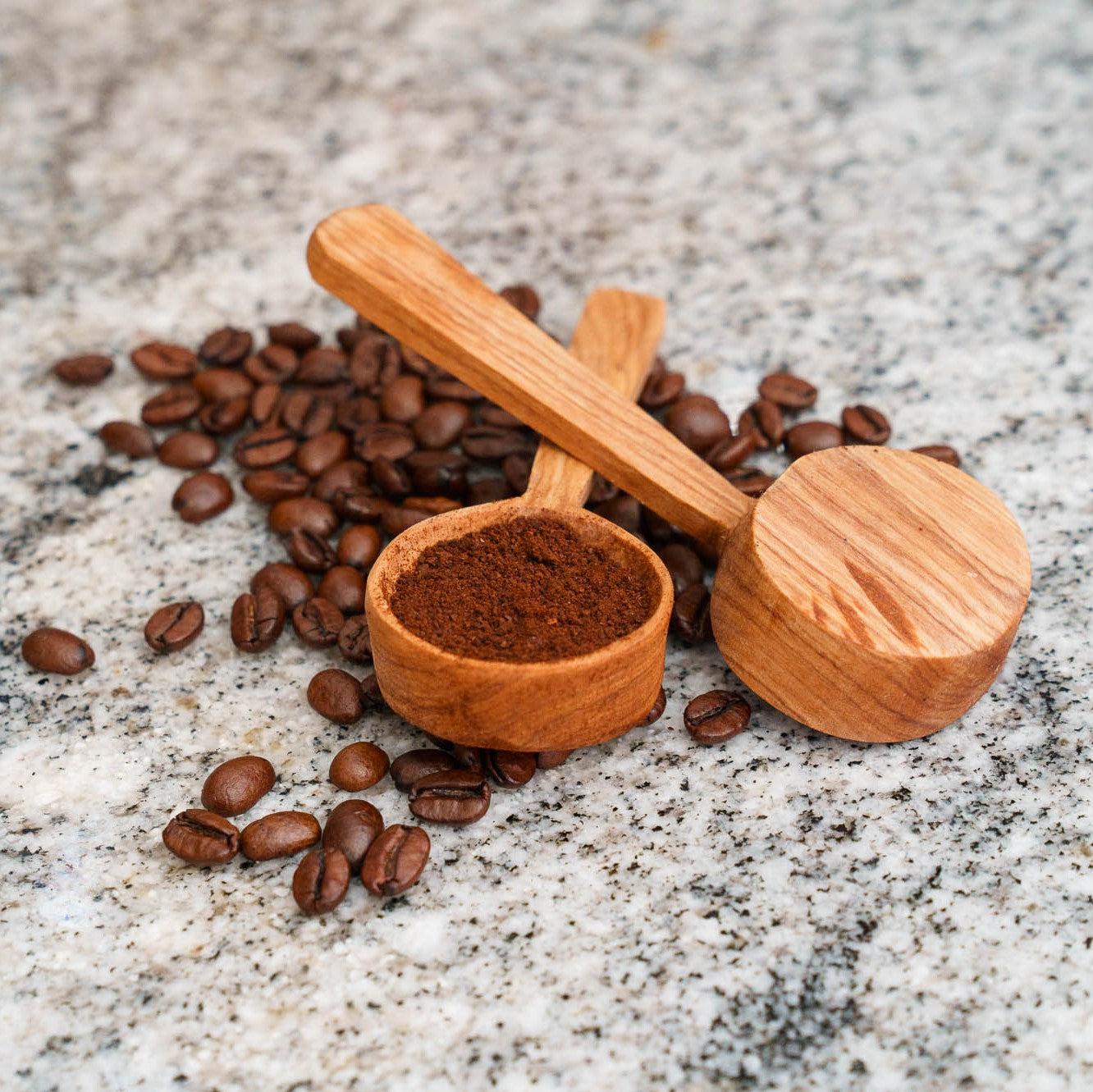 Olive Wood Flat Base Coffee Spoon