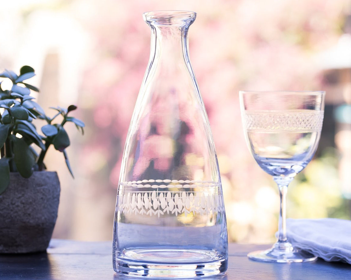 Crystal Carafe | Engraved Ovals