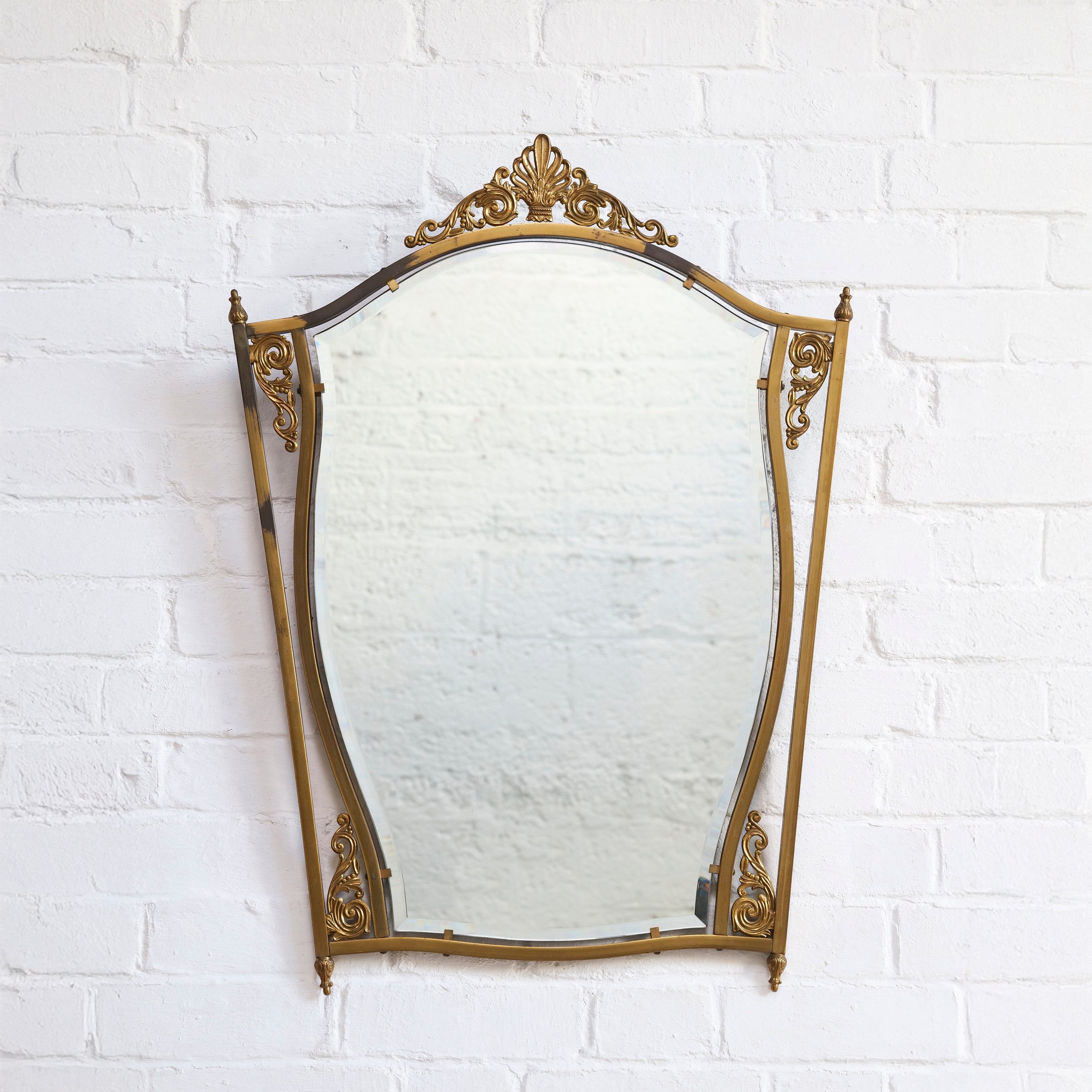 Decorative Brass Art Deco Mirror