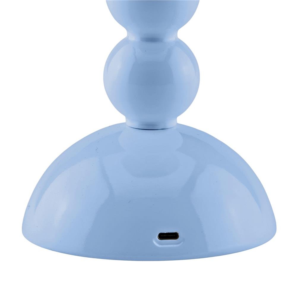 Pale Denim Lacquer Rechargeable Bobbin LED Lamp