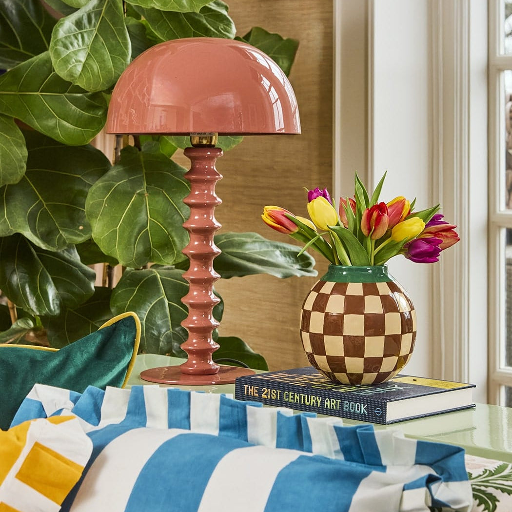 Penny Ribbed Lamp | Terracotta