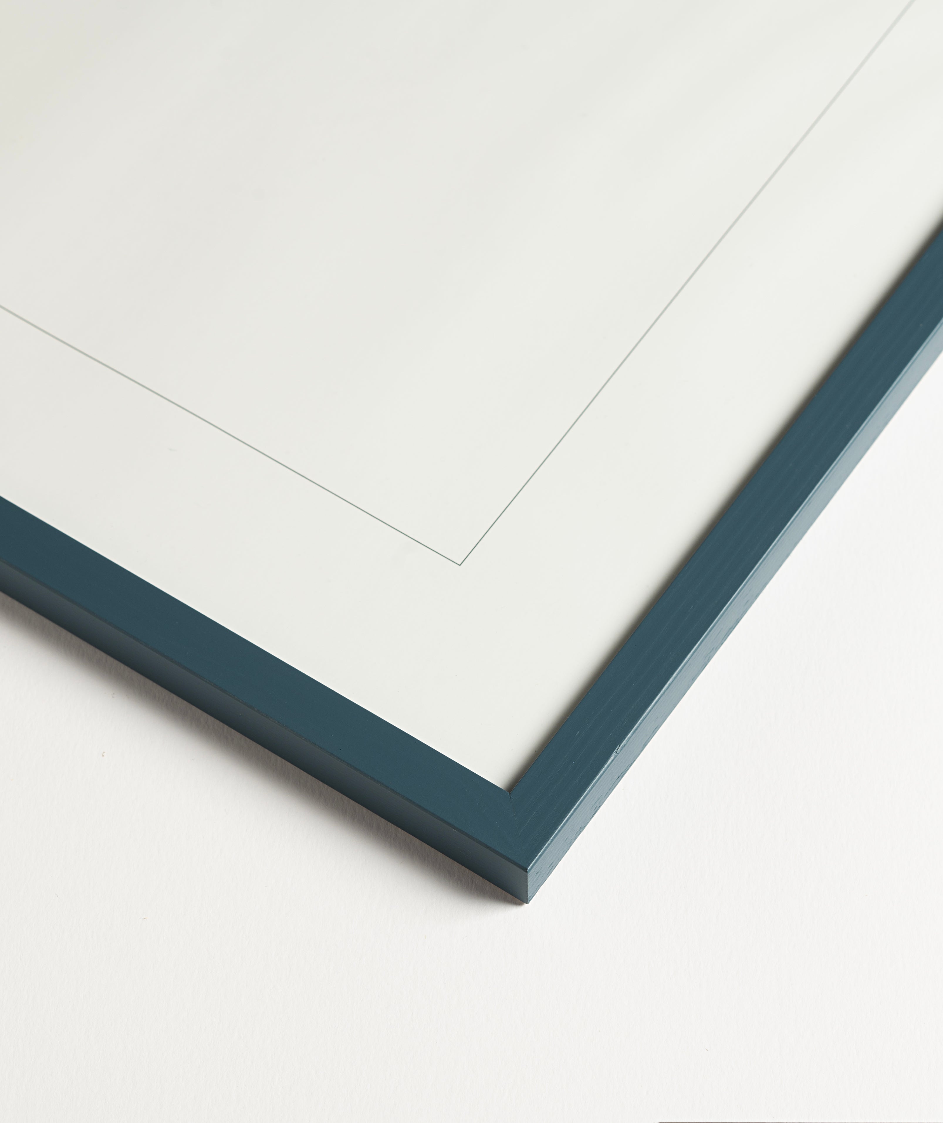 Petrol Blue Wood Picture Frame