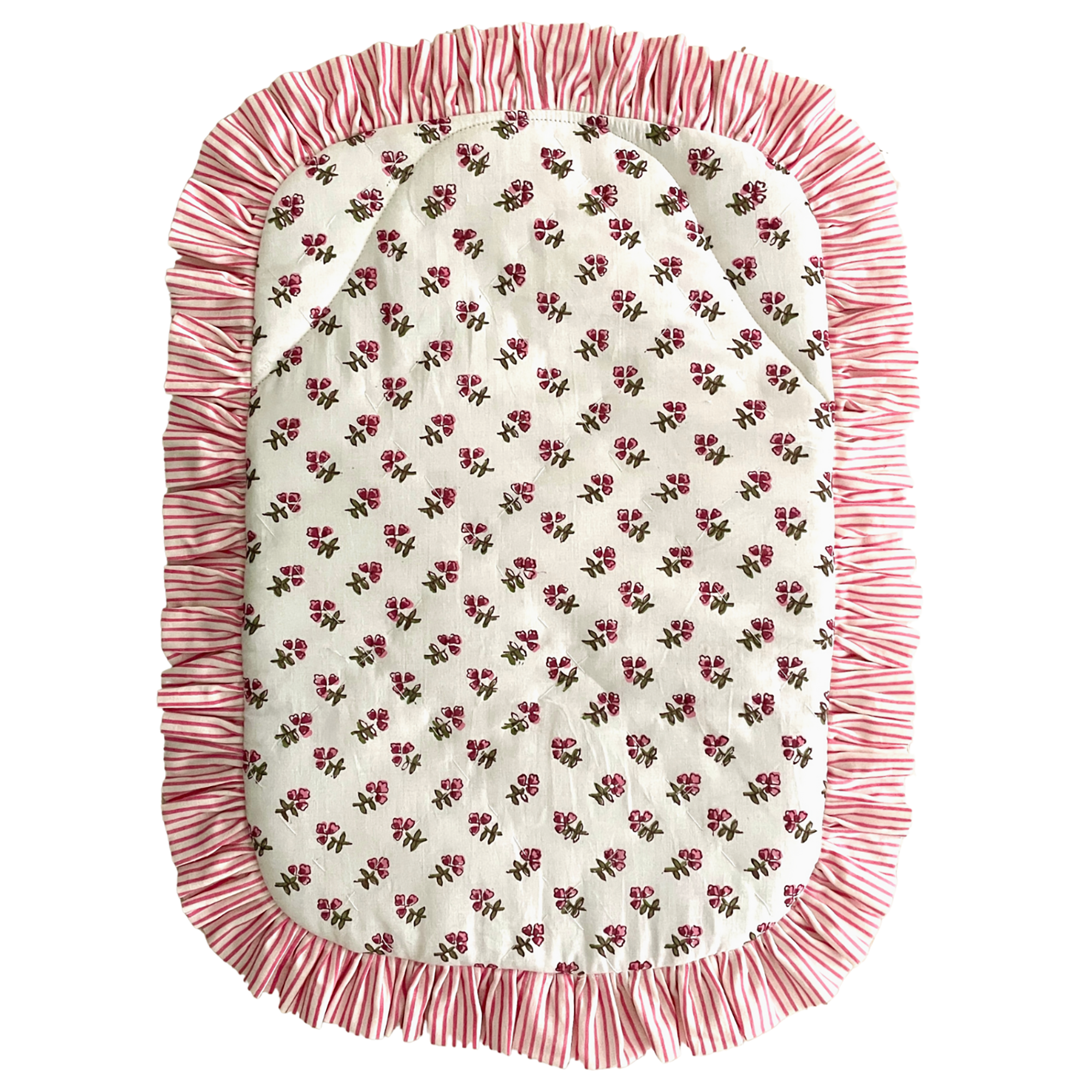 Pink Ditsy Ruffle Hot Water Bottle Cover