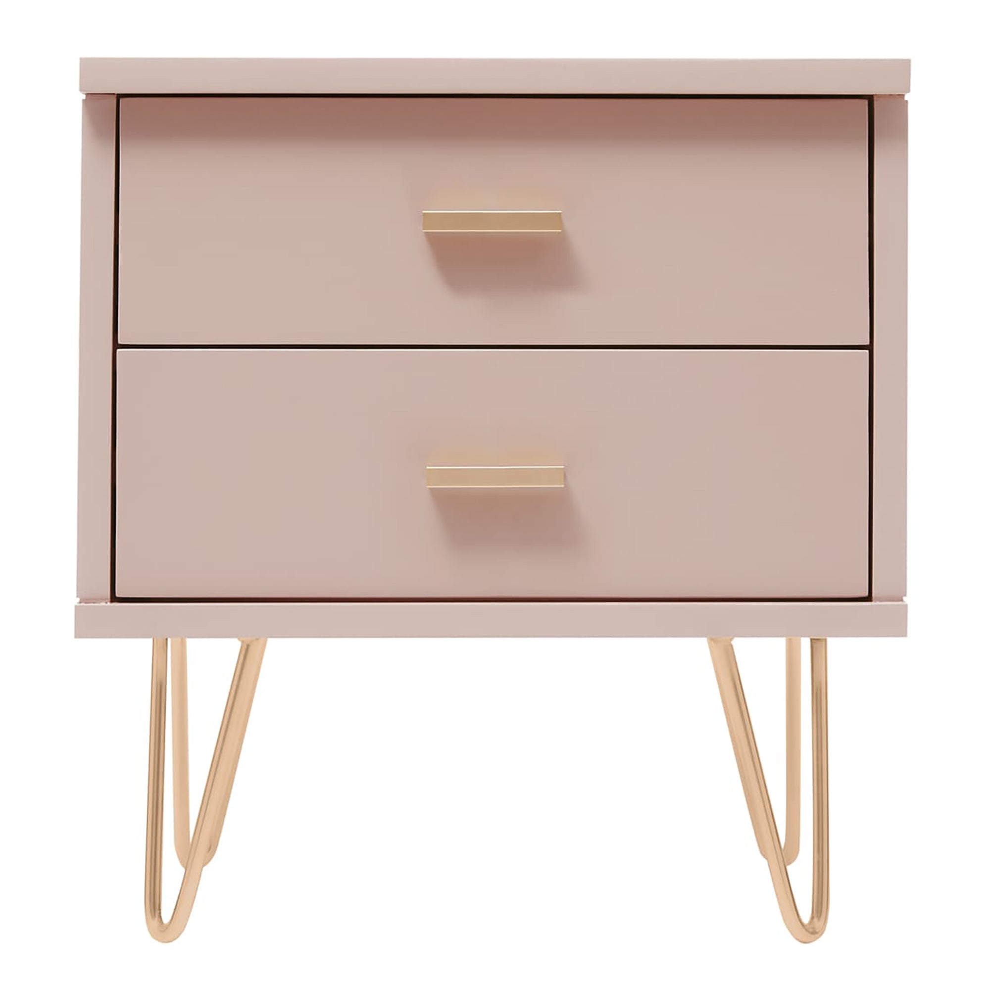 Monroe Solid Wood Pink Bedside Table