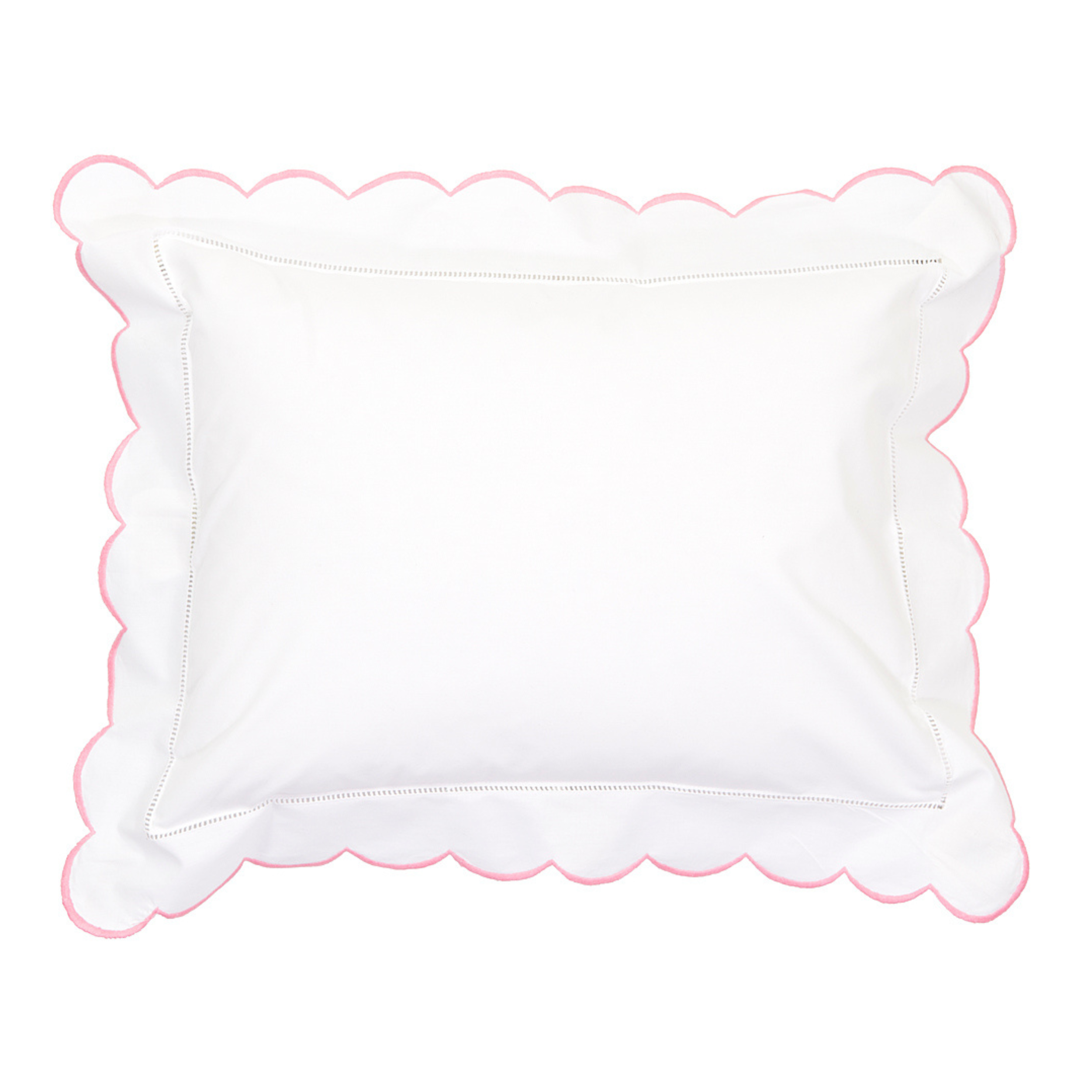 Pink Scallop Pillowcase