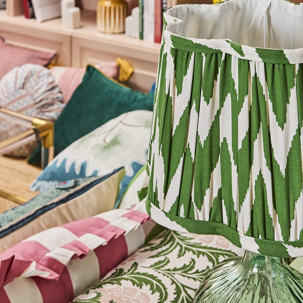Cabana Stripe Ruffled Cushion Cover | Pink Candy