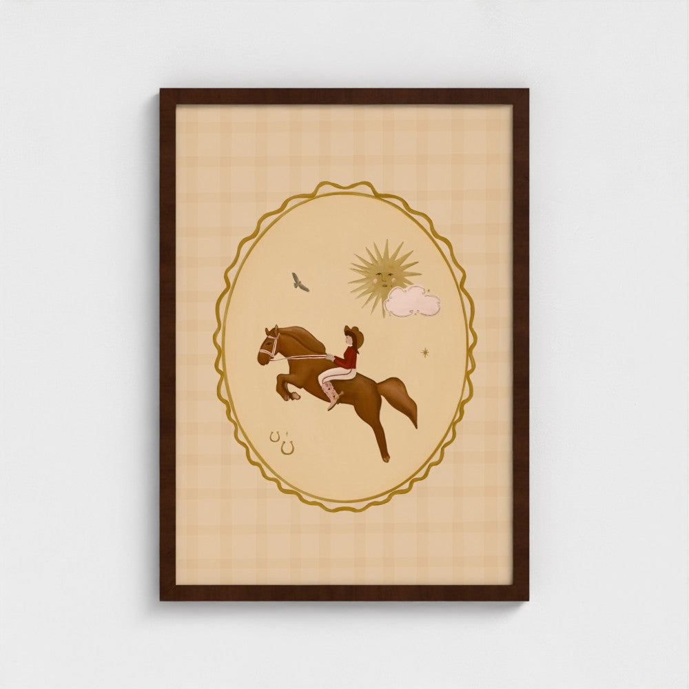 Cowgirl Cameo Art Print