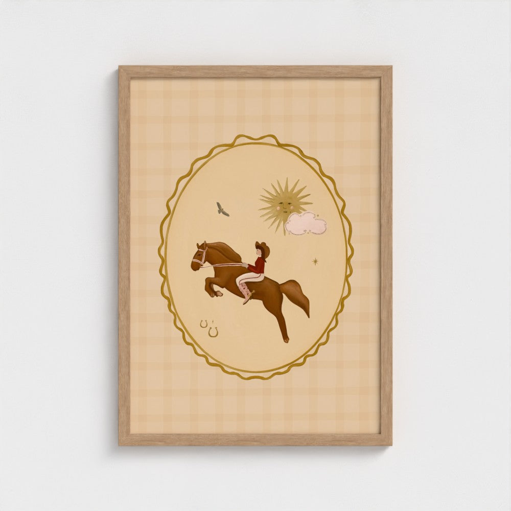 Cowgirl Cameo Art Print
