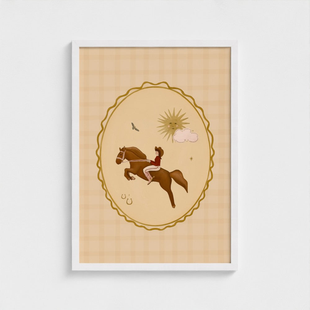 Cowgirl Cameo Art Print