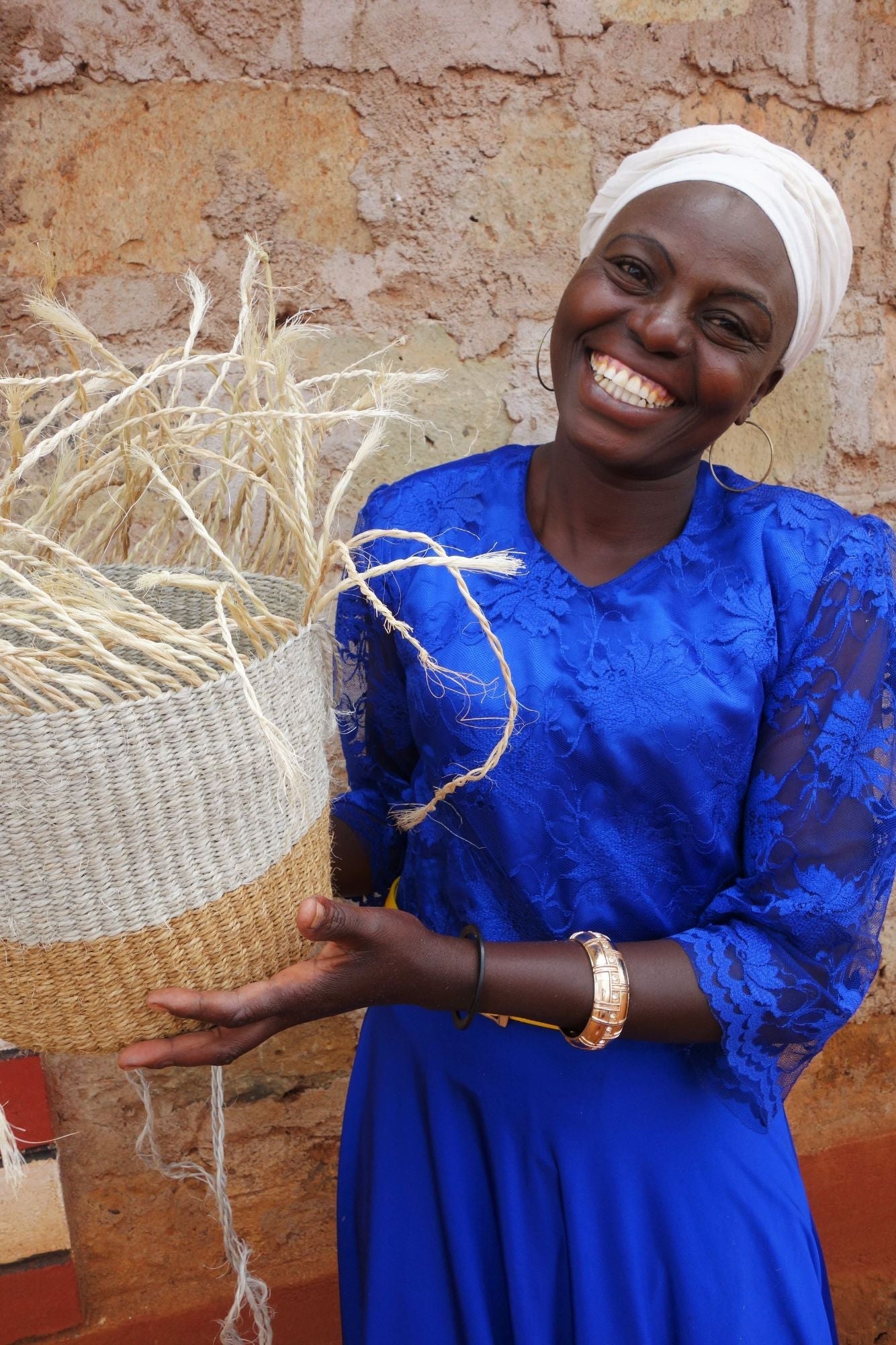 Mbili Two Tone Woven Storage Basket