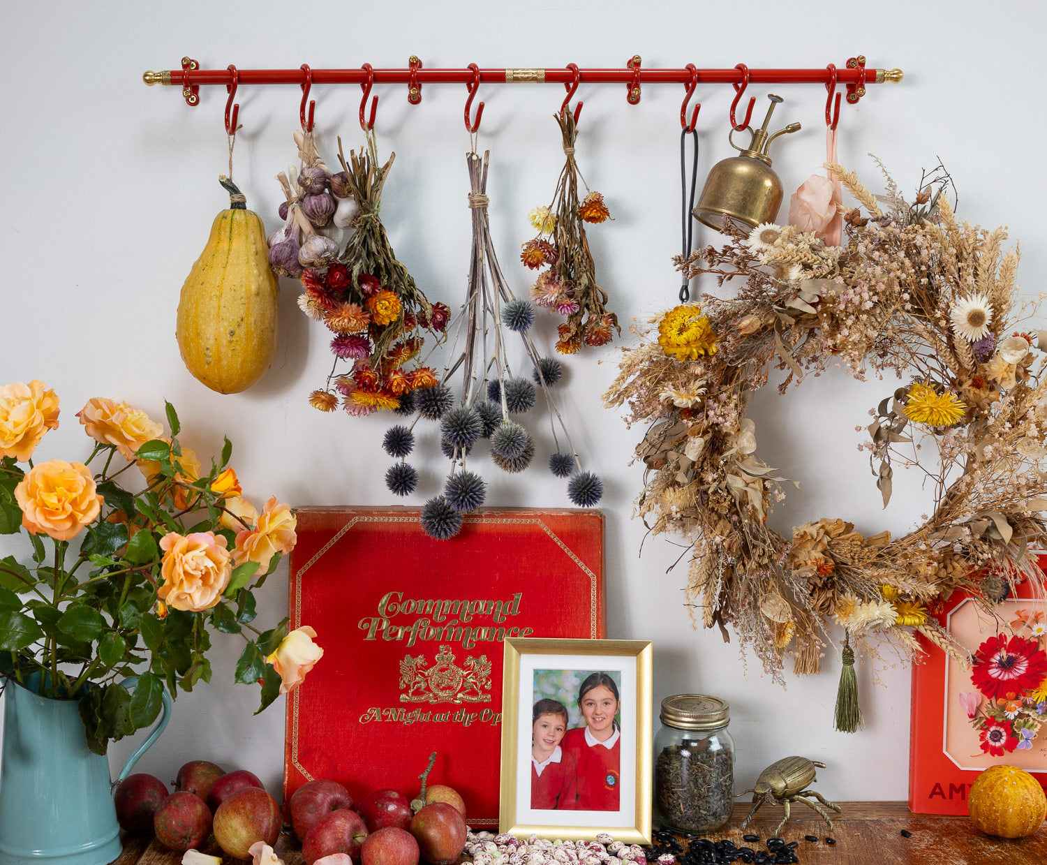 The 80cm Coral Red Hanging Rail