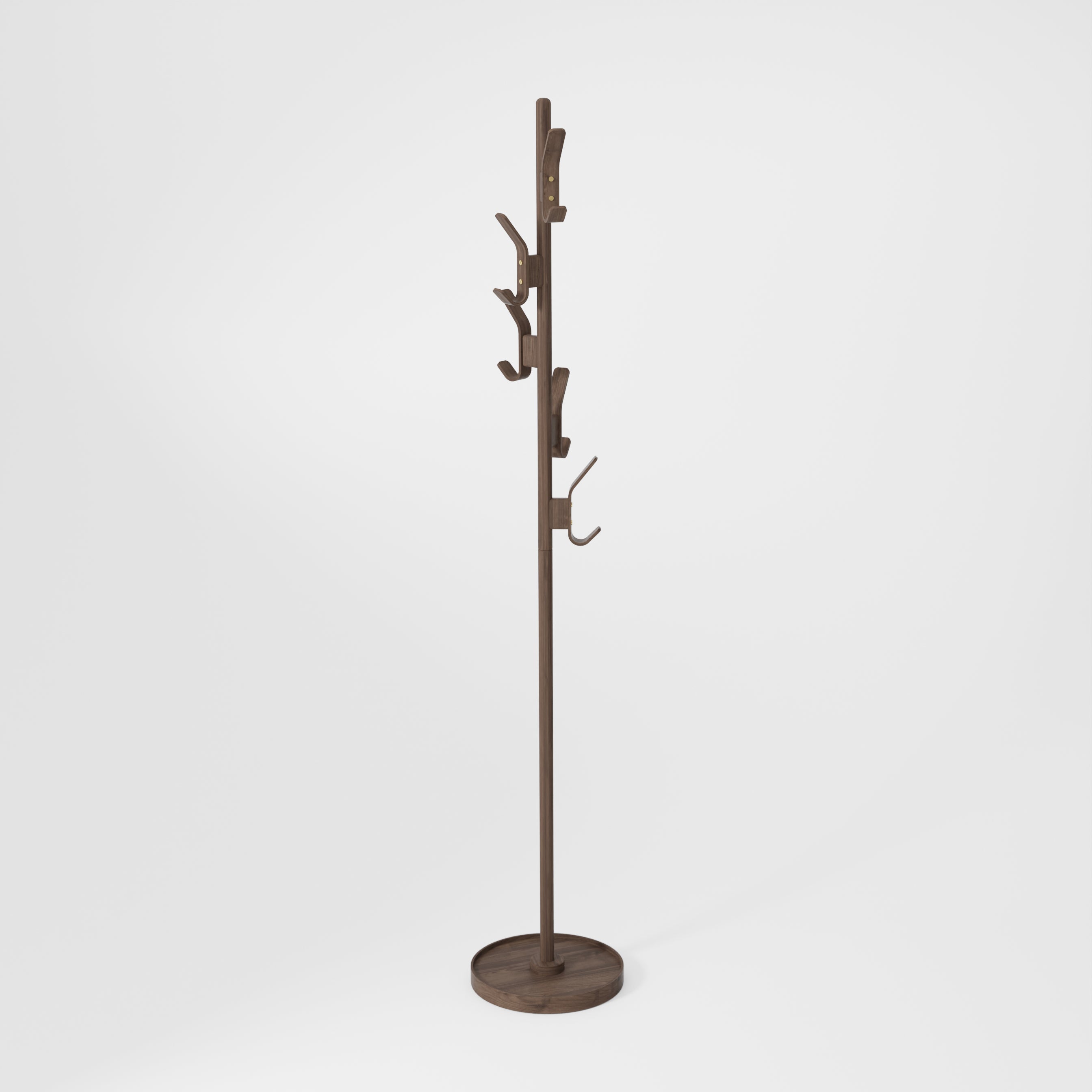 Right Hook Coat Stand - Walnut