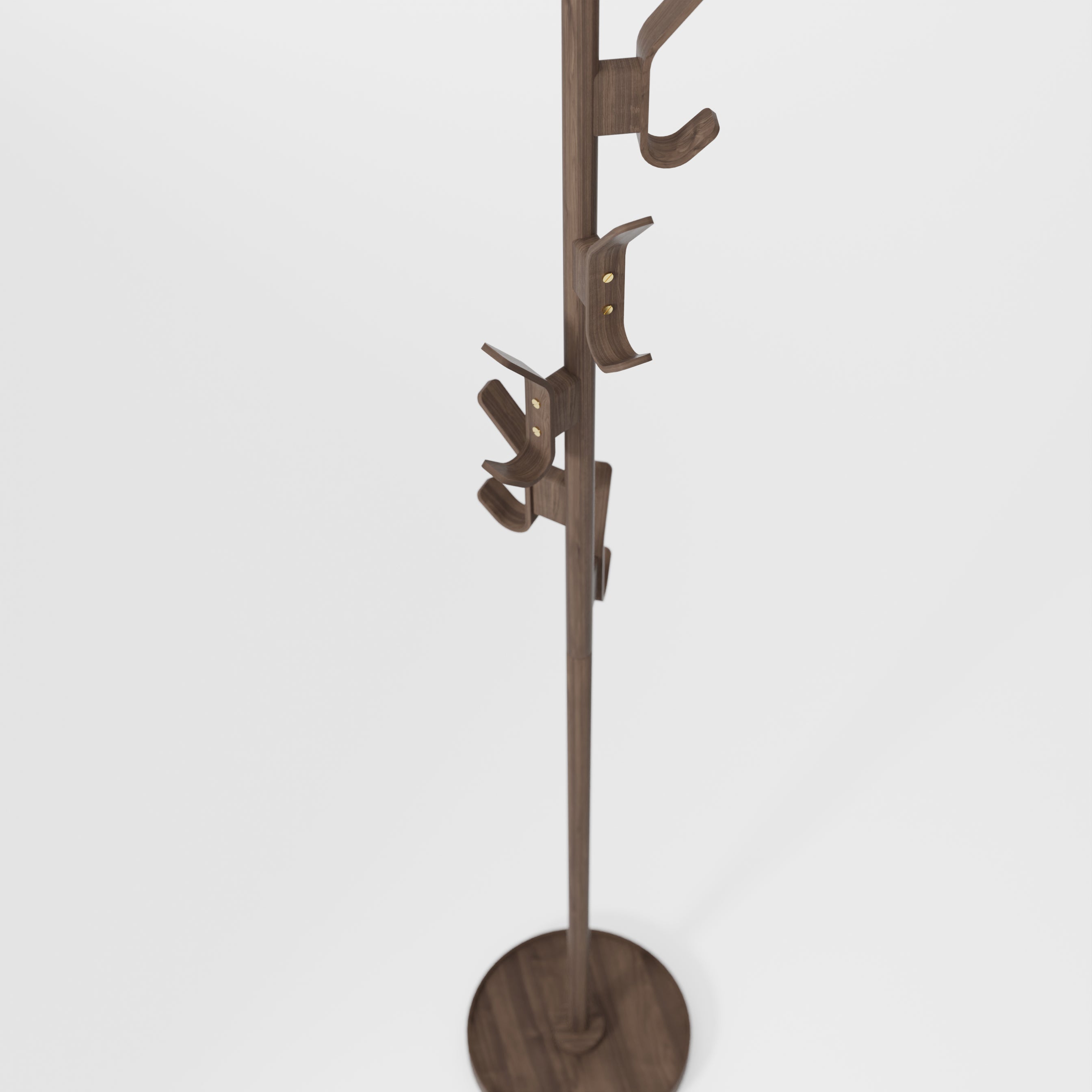 Right Hook Coat Stand - Walnut