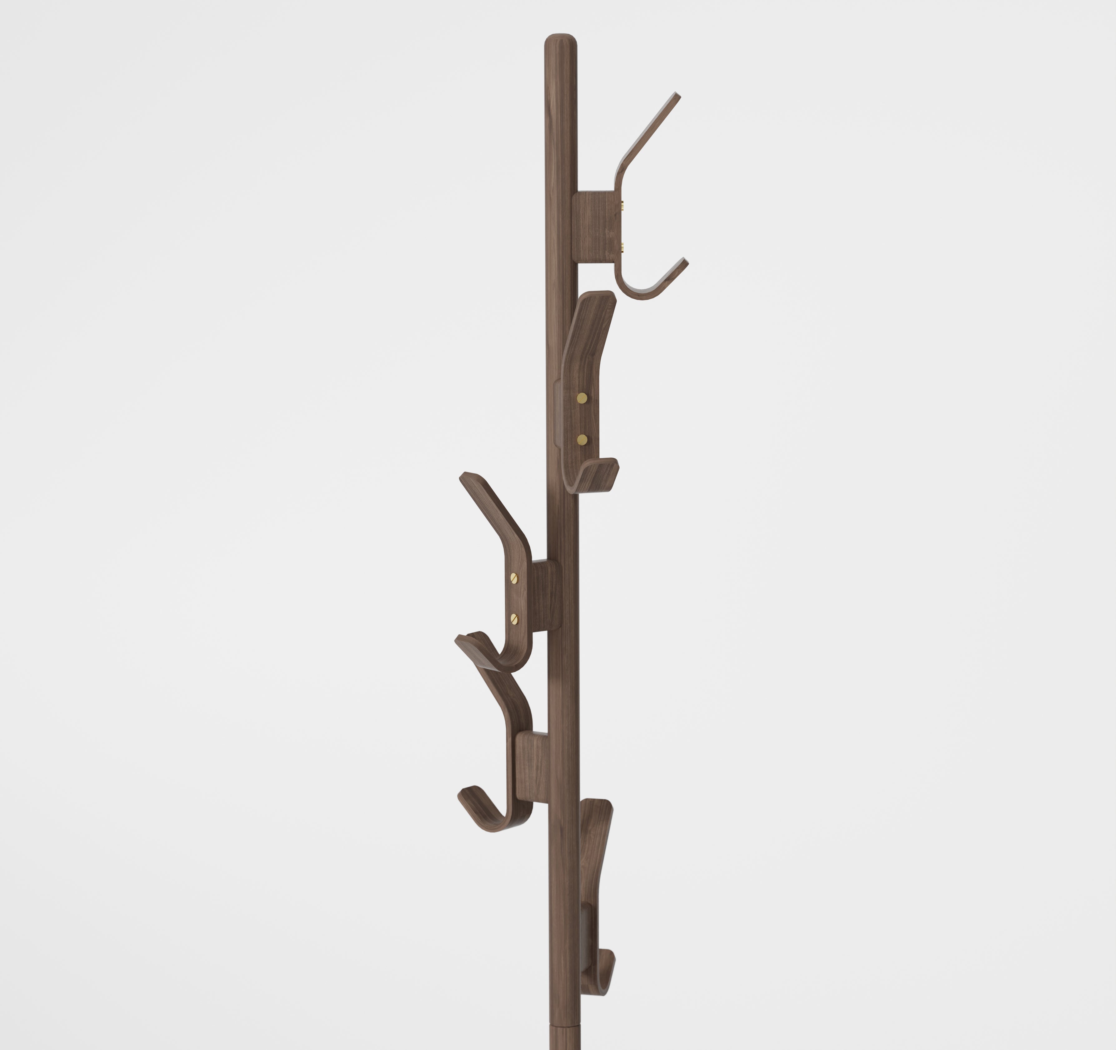 Right Hook Coat Stand - Walnut