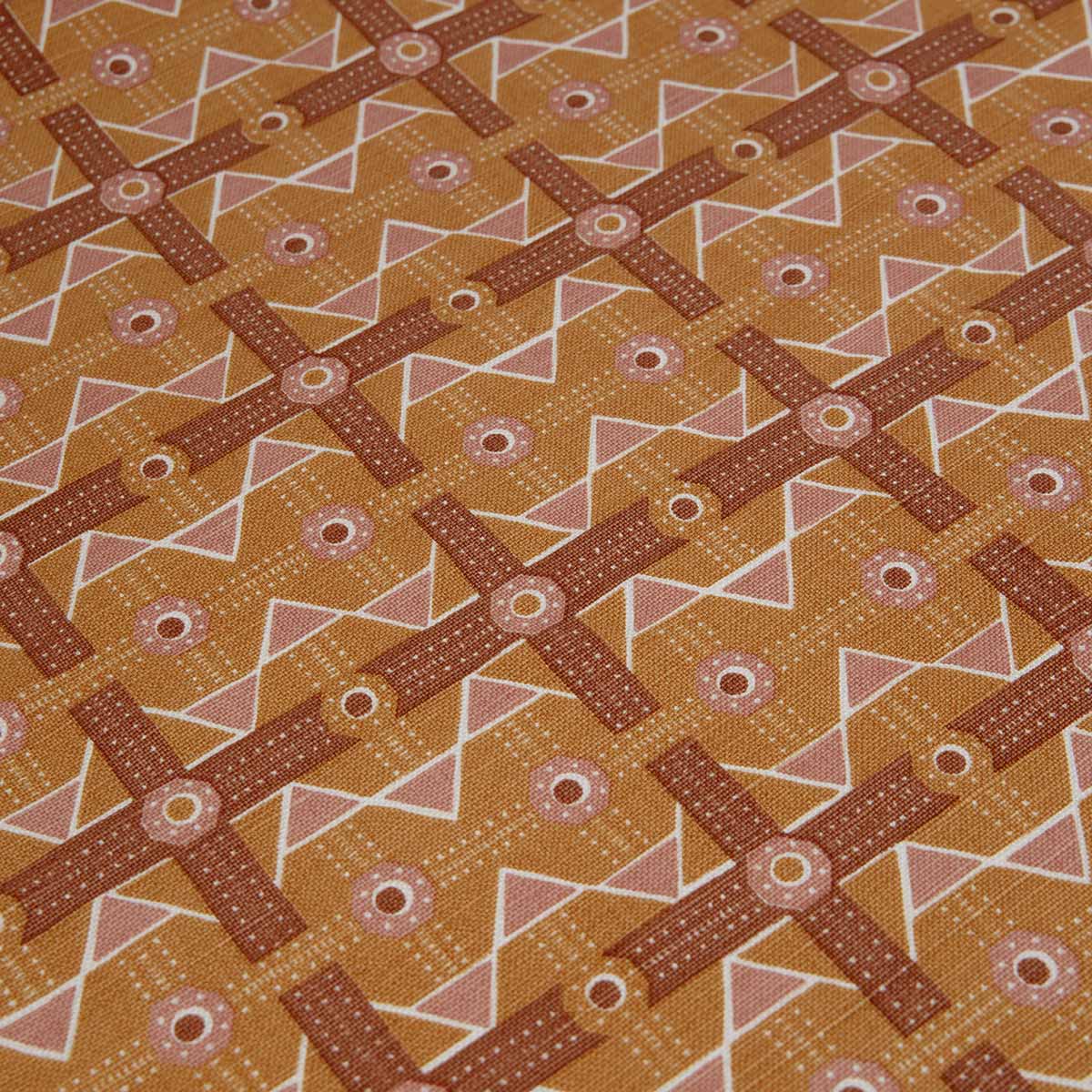 Brown Charbagh Bolster Cushion