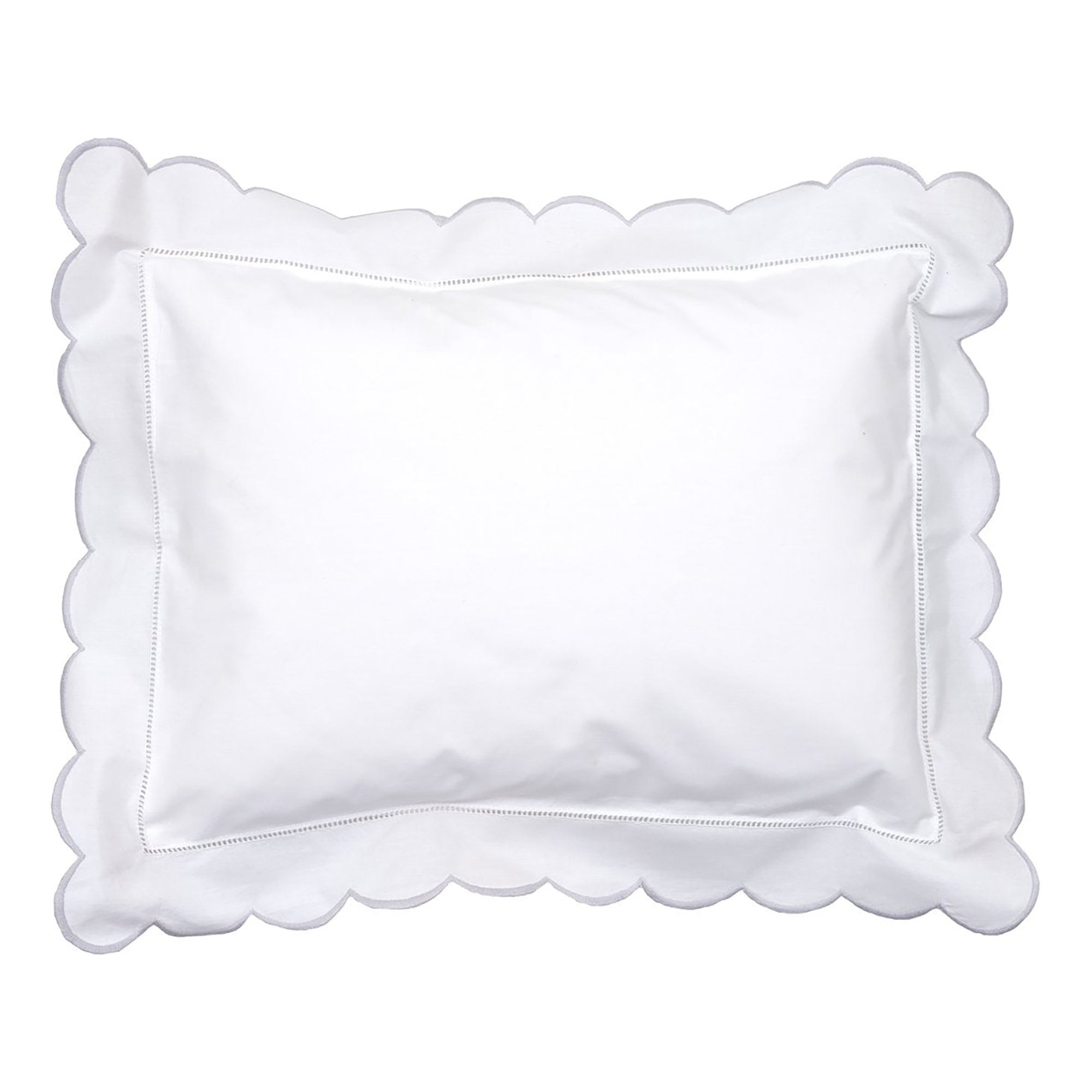 Grey Scallop Baby Pillowcase