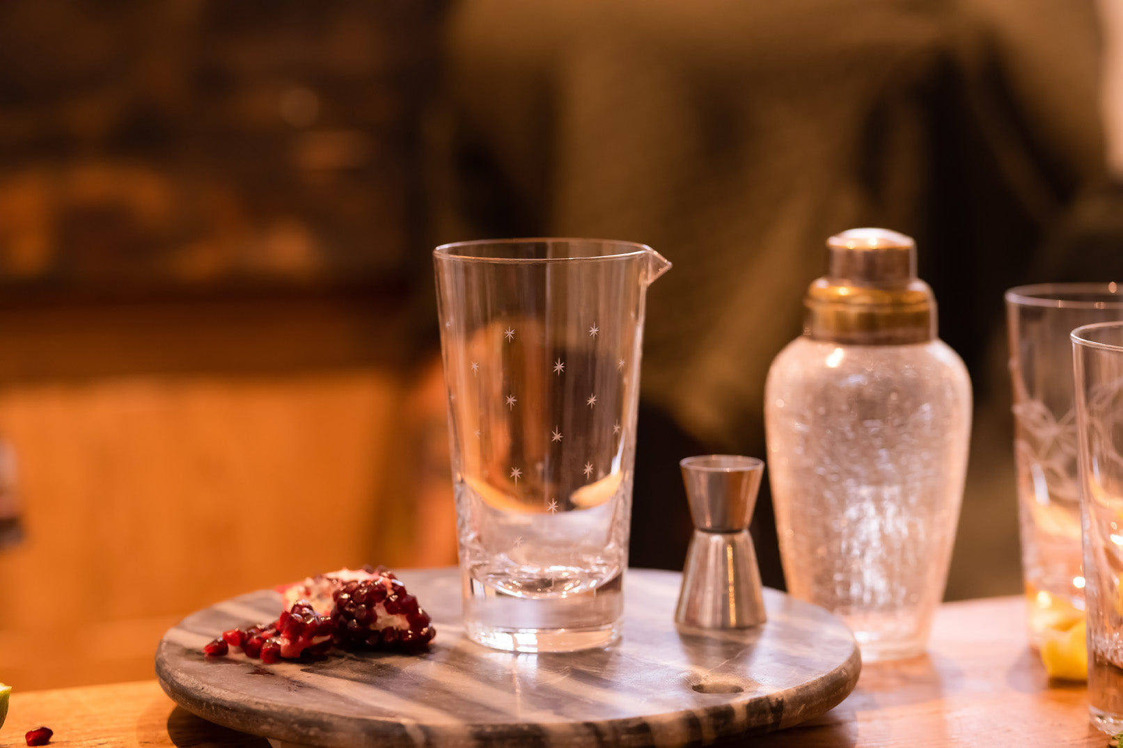 Cocktail Mixing Glass | Engraved Stars