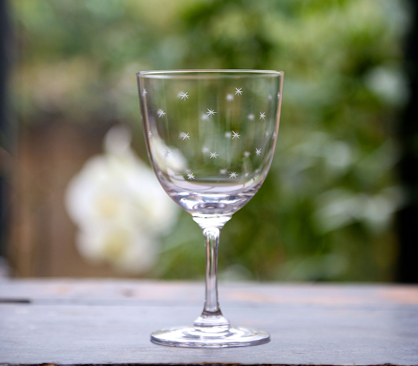 Crystal Wine Glasses | Engraved Stars
