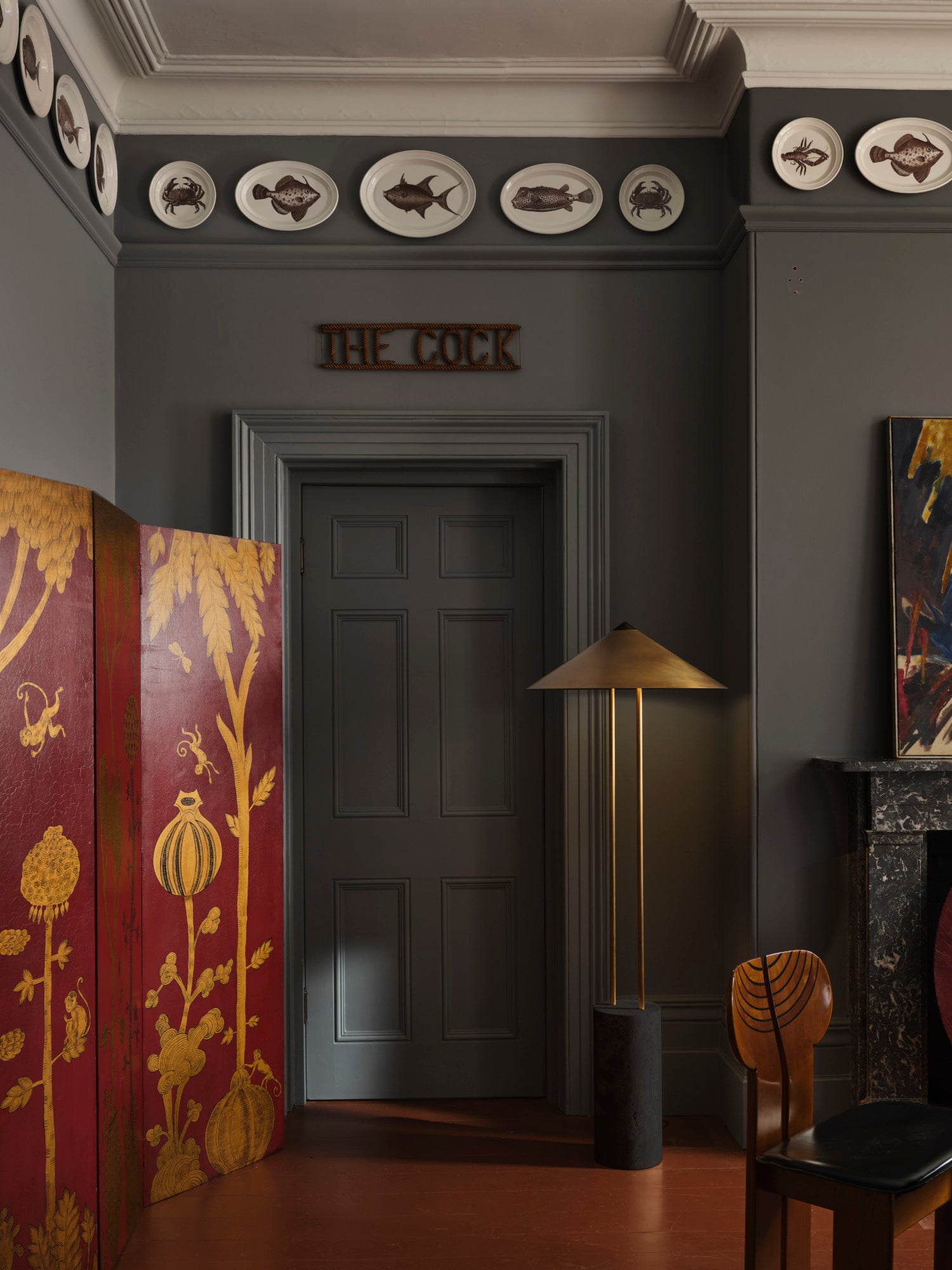Titan Black Marble Floor Lamp