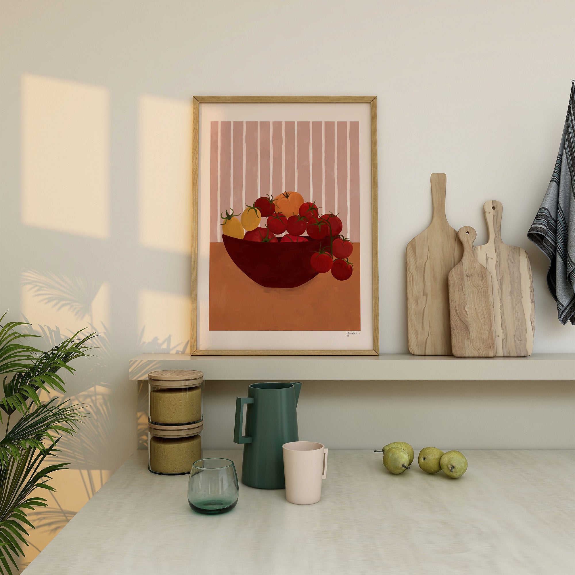 Tomatoes In Red Bowl