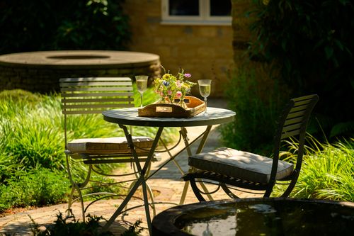 Darsham Bistro Table & 2 Chairs Type A Lichen Green