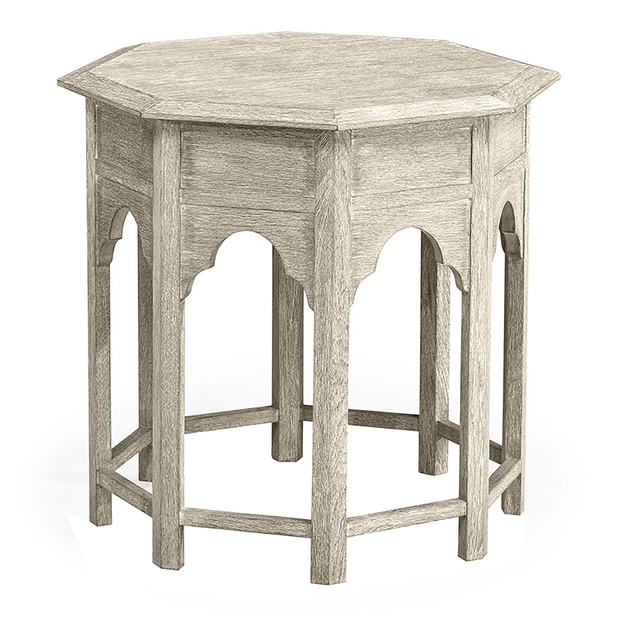 Tanjina Venetian White Oak Side Table