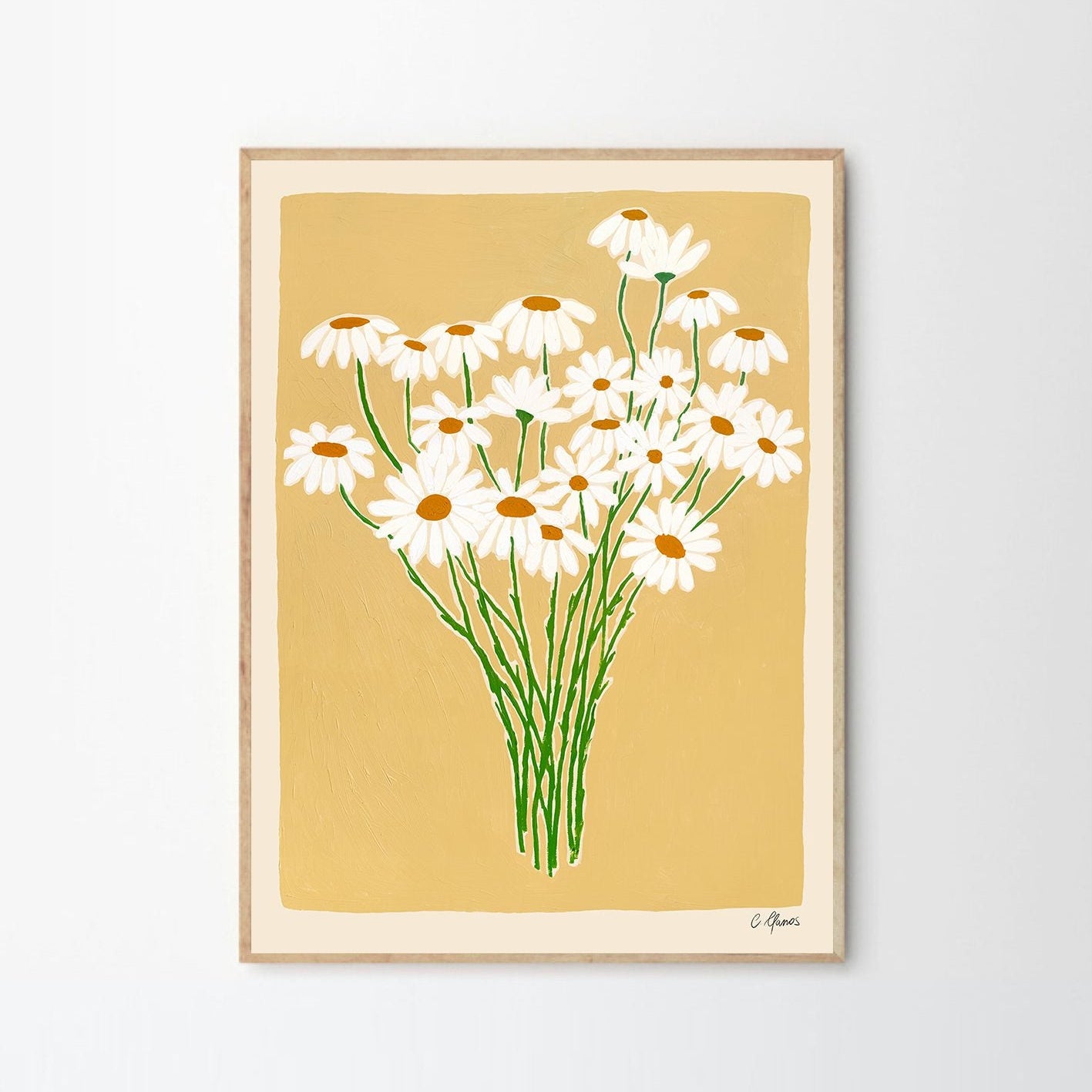 Daisies Print by Carla Llanos