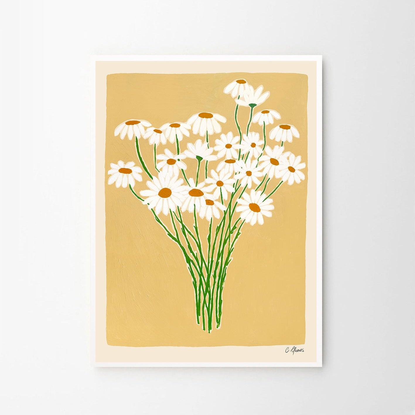 Daisies Print by Carla Llanos