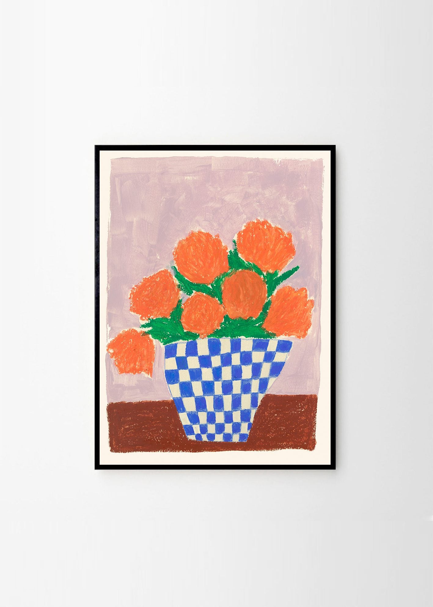 Orange Flowers Print by Carla Llanos