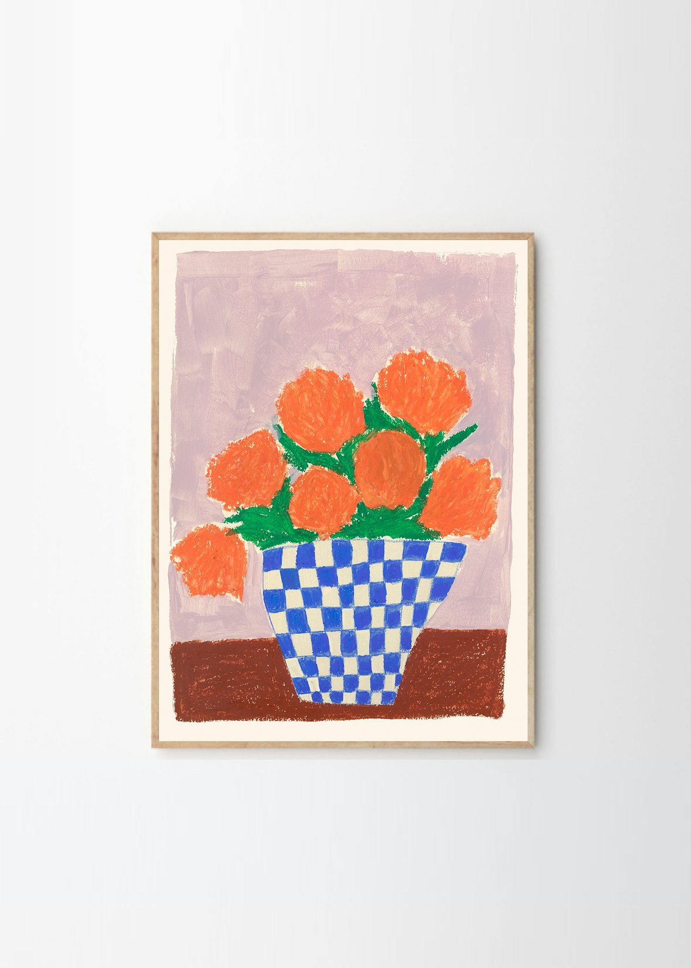Orange Flowers Print by Carla Llanos
