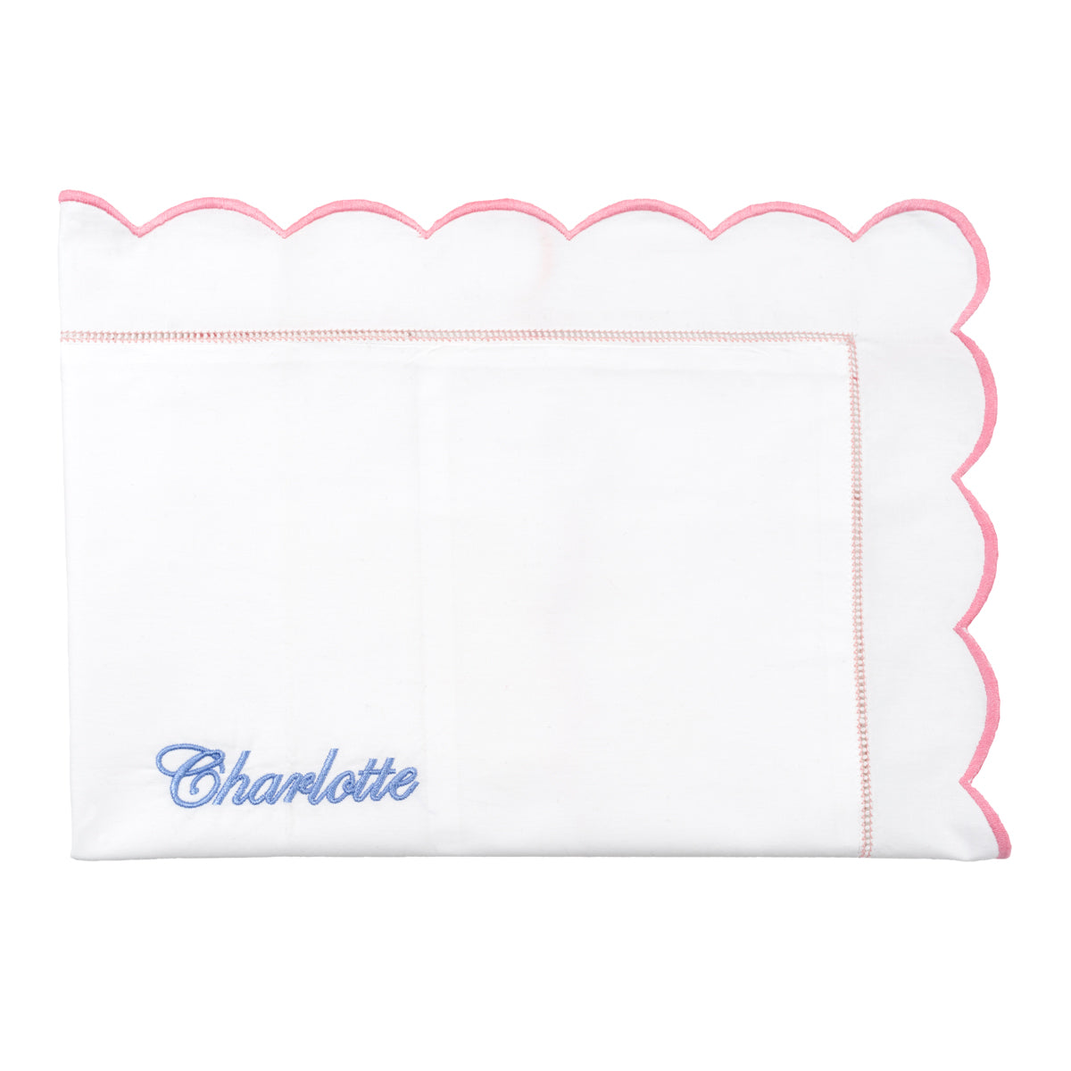 Pink Scallop Baby Pillowcase