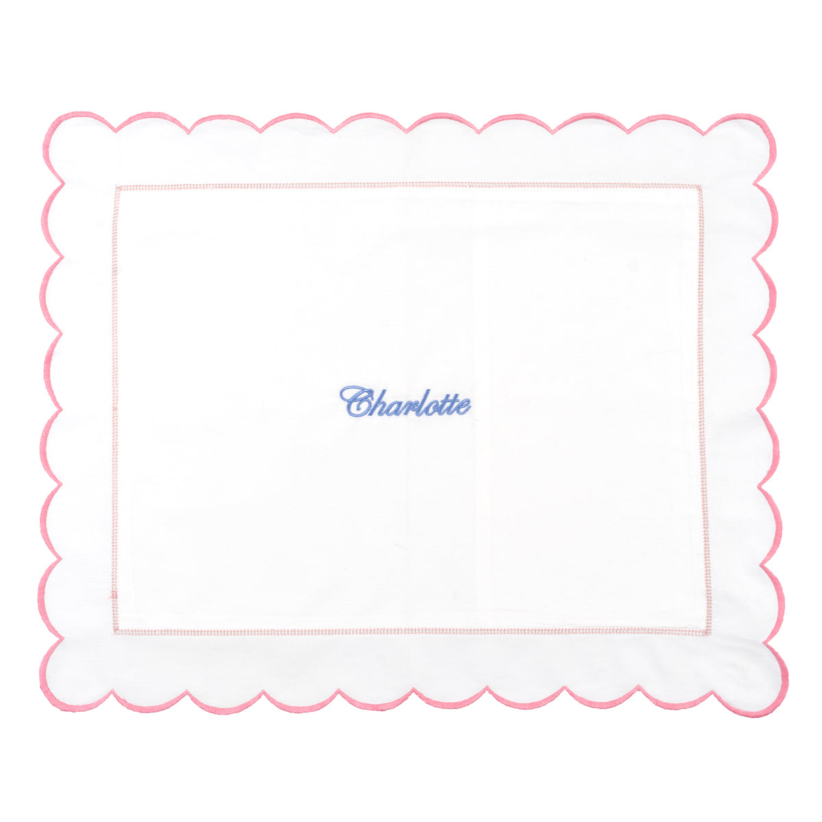 Pink Scallop Baby Pillowcase