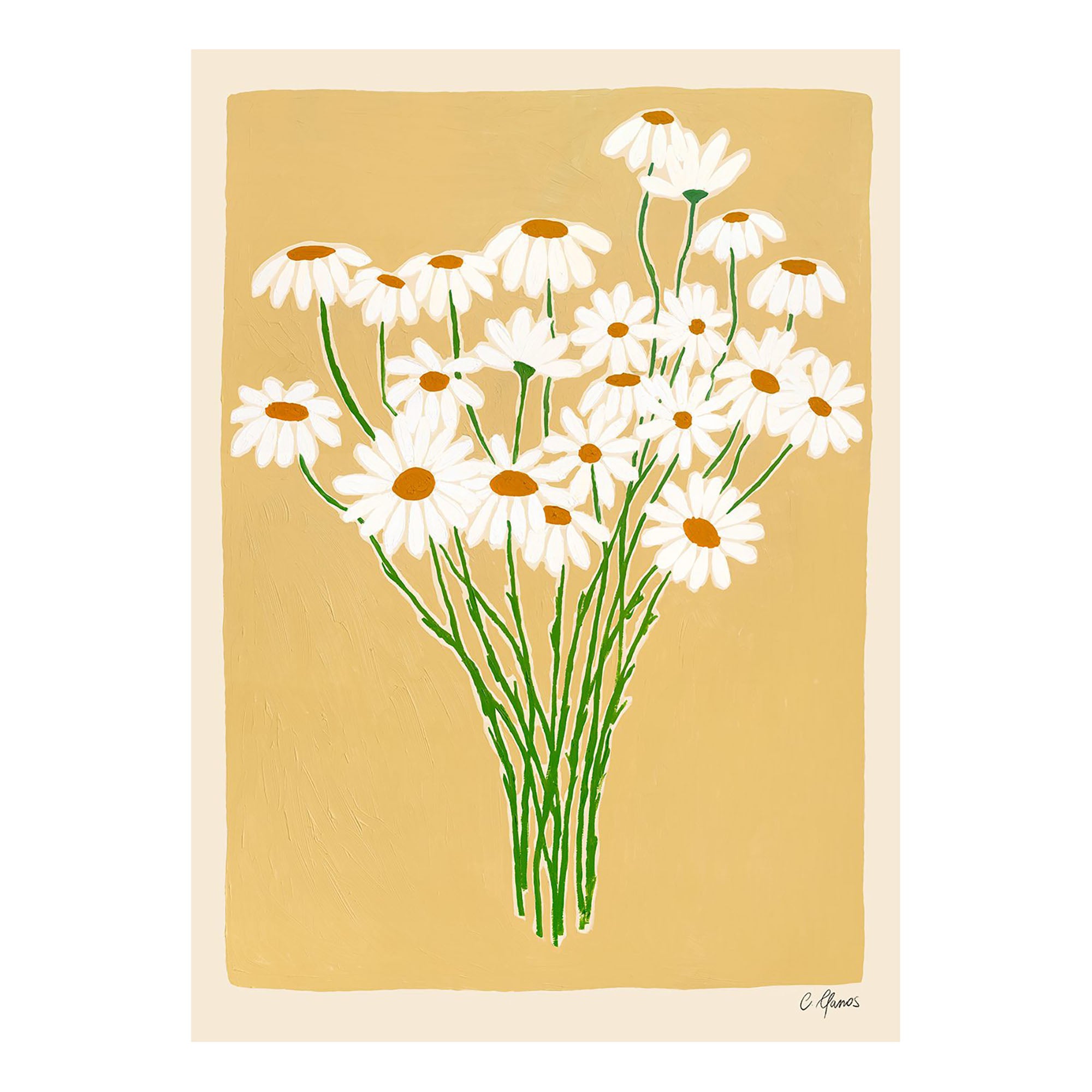 Daisies Print by Carla Llanos