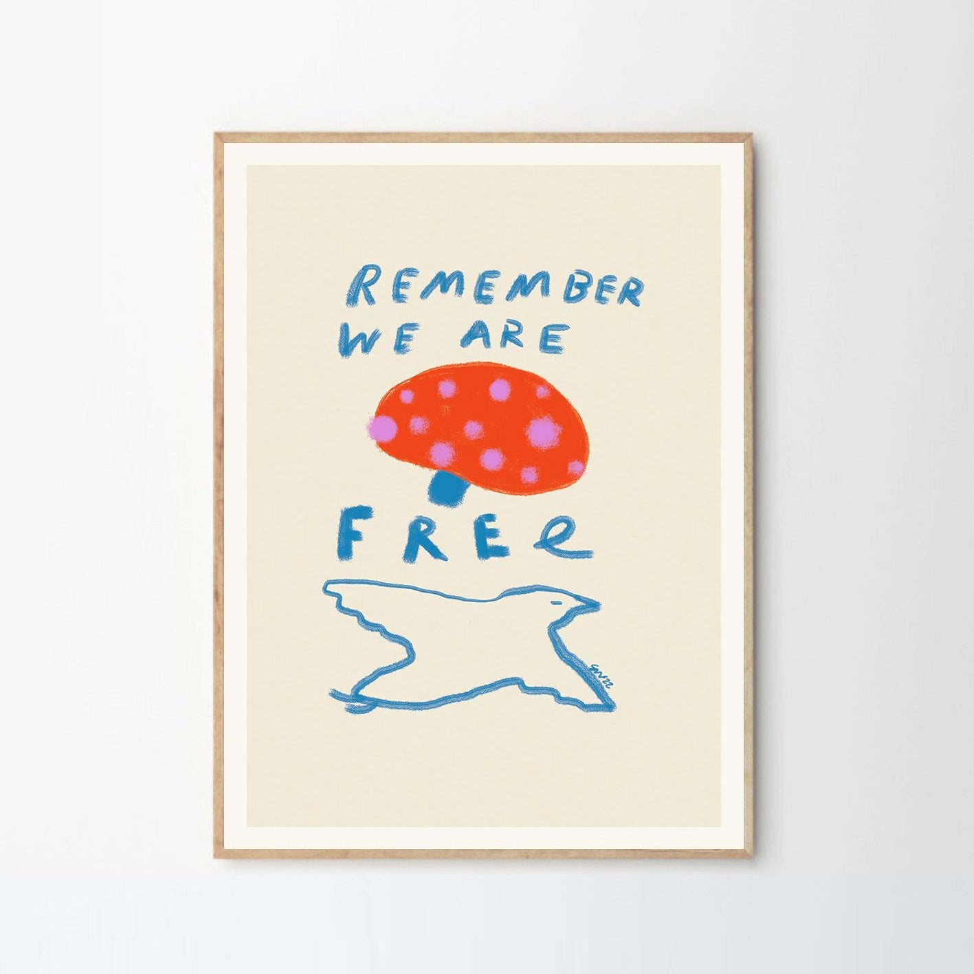 Remember You are Free Print by Das Rotes Rabbit